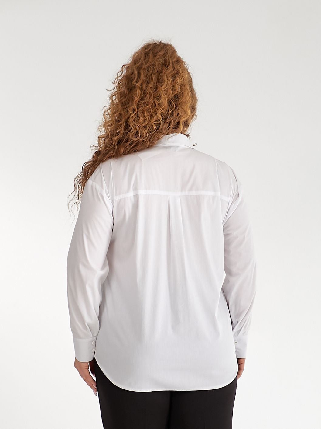 Блузка 5151 білий поплін 52(р)