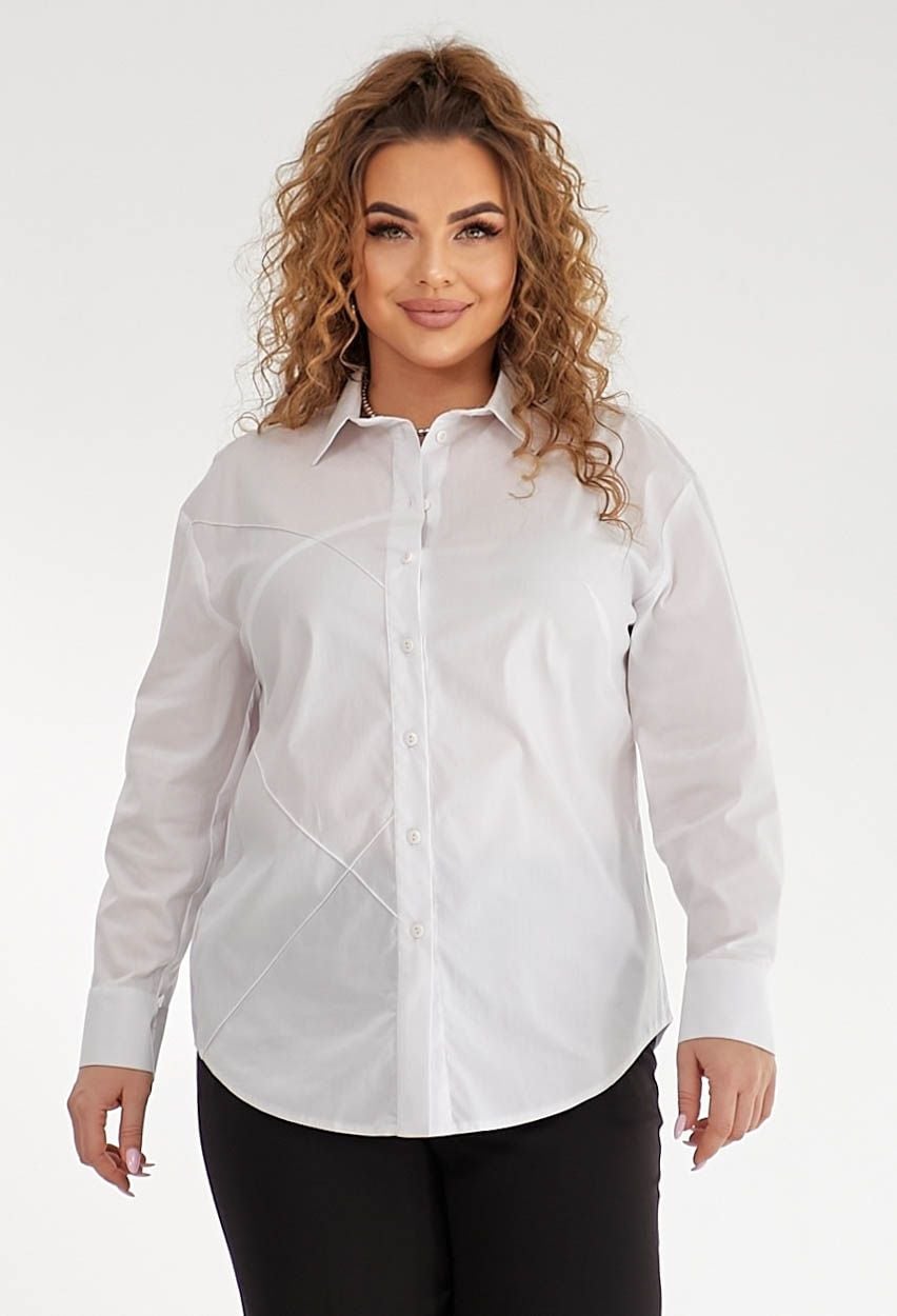 Блузка 5151 білий поплін 52(р)