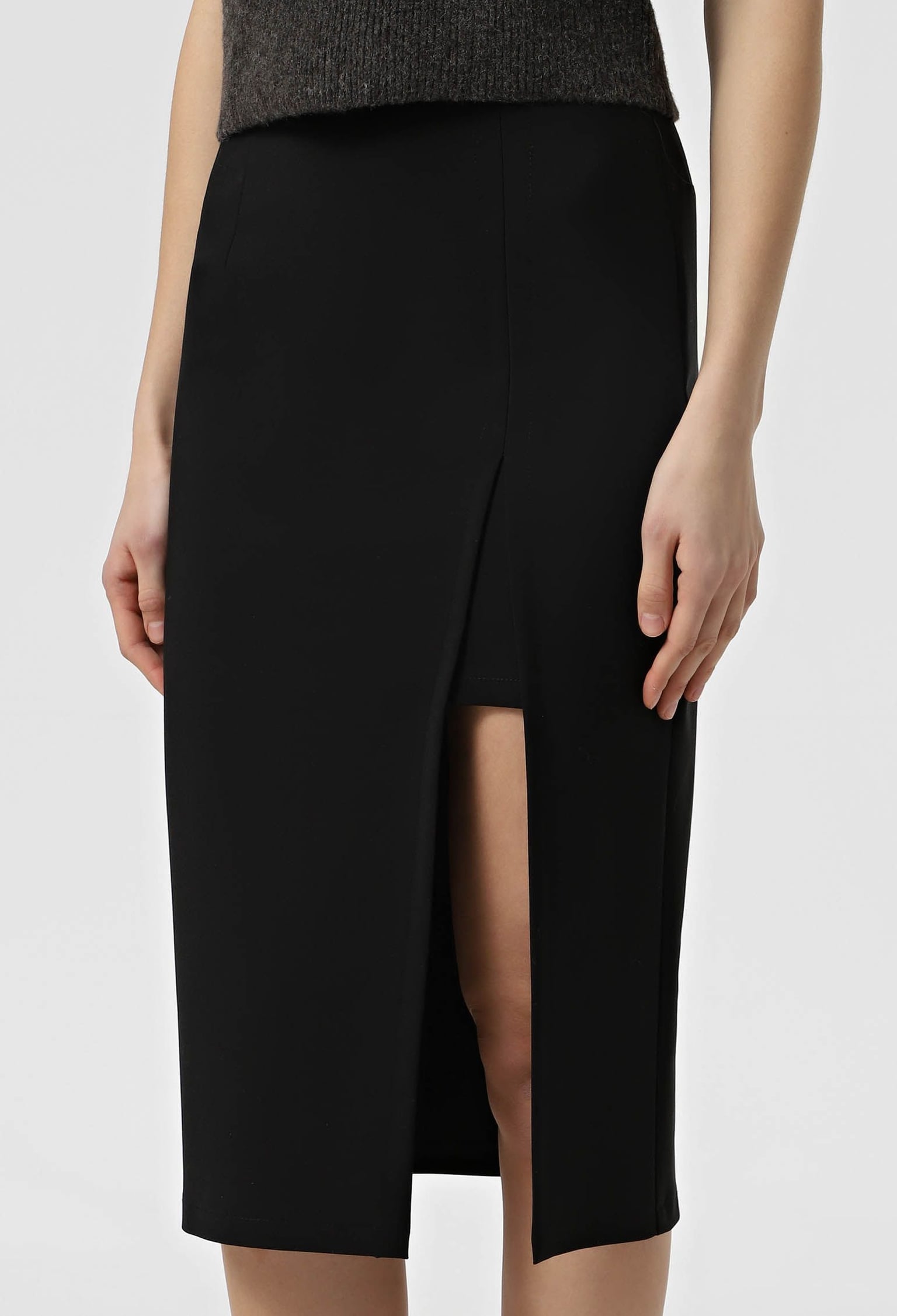 Спідниця 1462 чорний котон-нейлон 42(р)