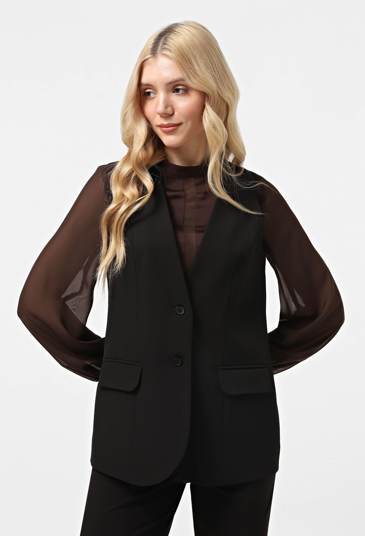 Жилет 5163 чорний костюмка 38(р)