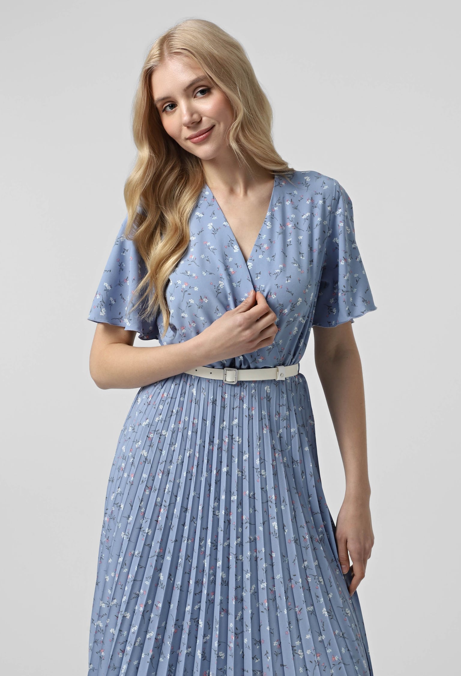 Плаття 7116-2 блакитний, принт софт 42(р)