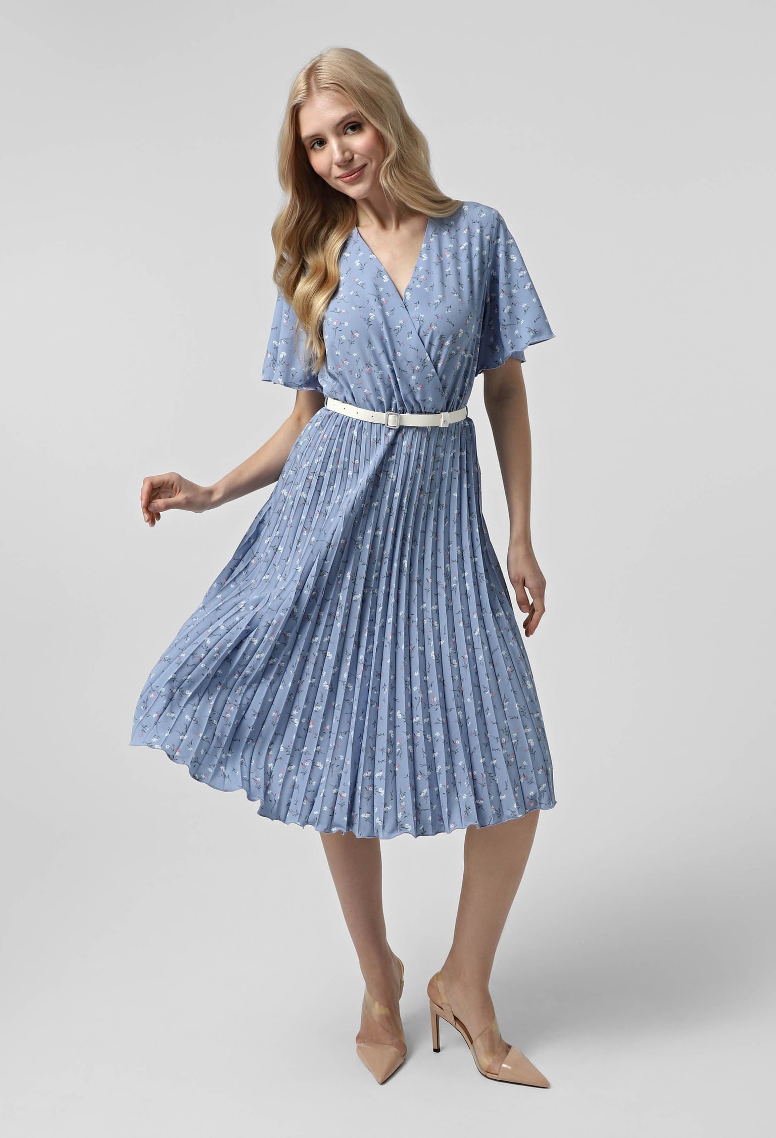 Плаття 7116-2 блакитний, принт софт 38(р)