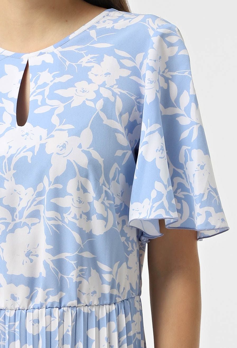 Плаття 7080-5 блакитний, принт софт 42(р)