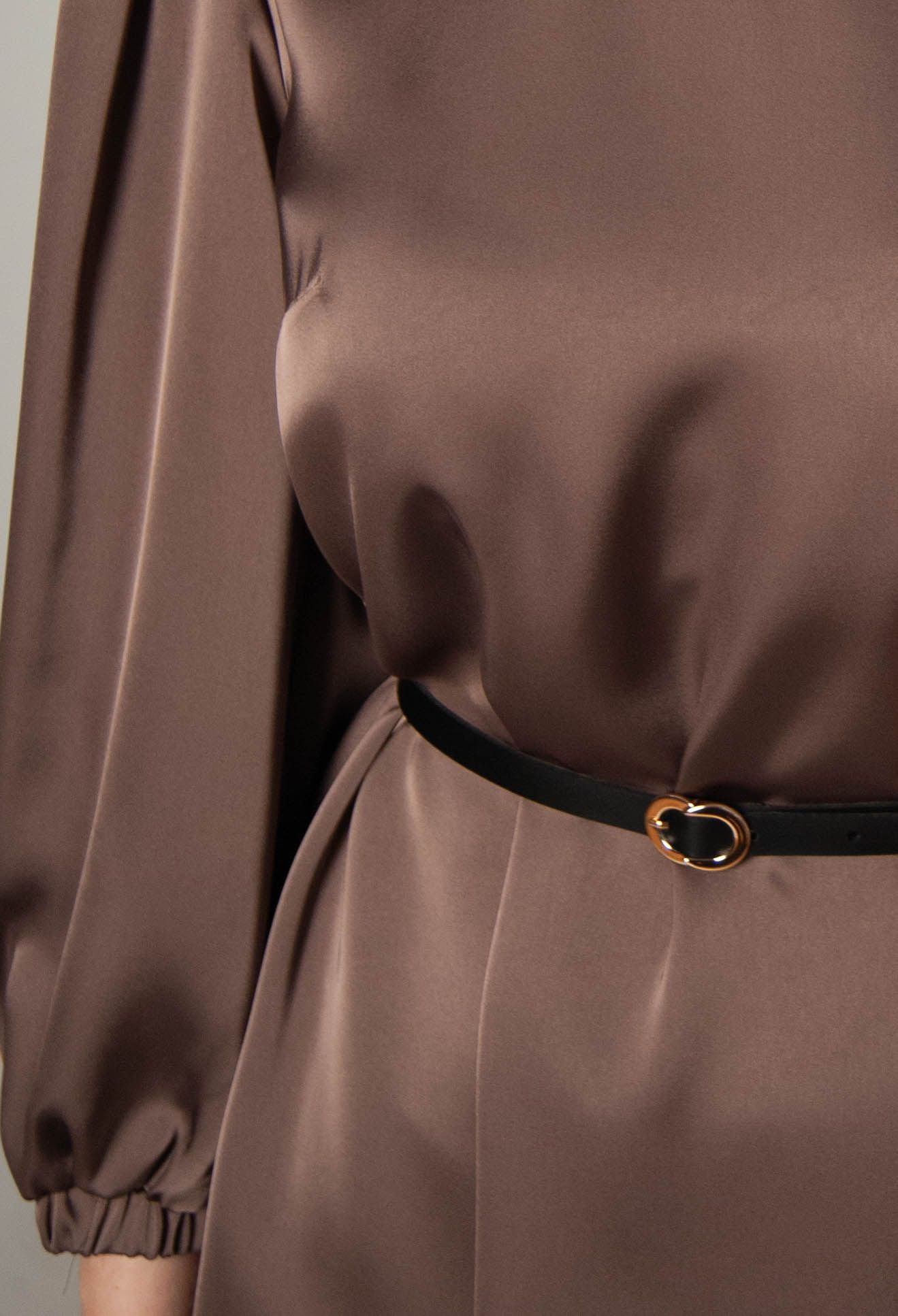 Плаття 7113-4 молочний шоколад атлас 42(р)