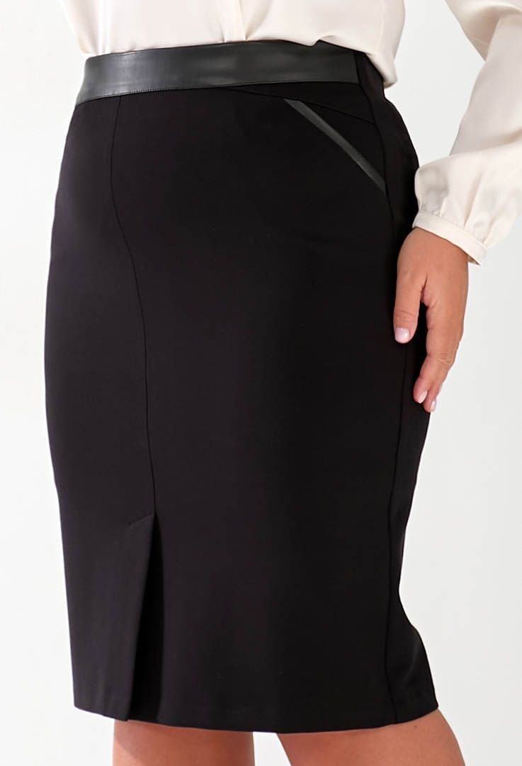 Спідниця 1490 чорний трикотаж 48(р)