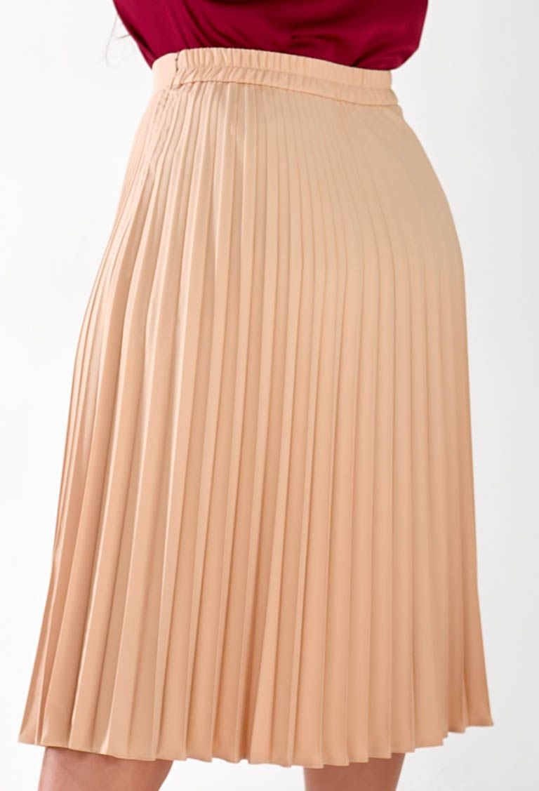 Спідниця 1308-8 бежевий тіар, плісе 48(р)
