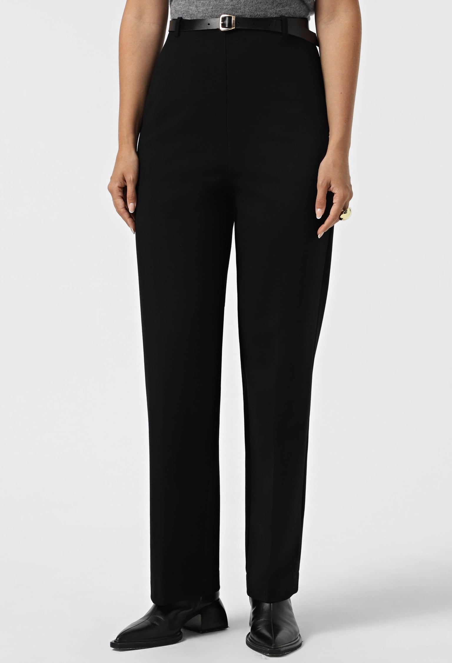 Брюки 9115 чорний трикотаж 34(р)