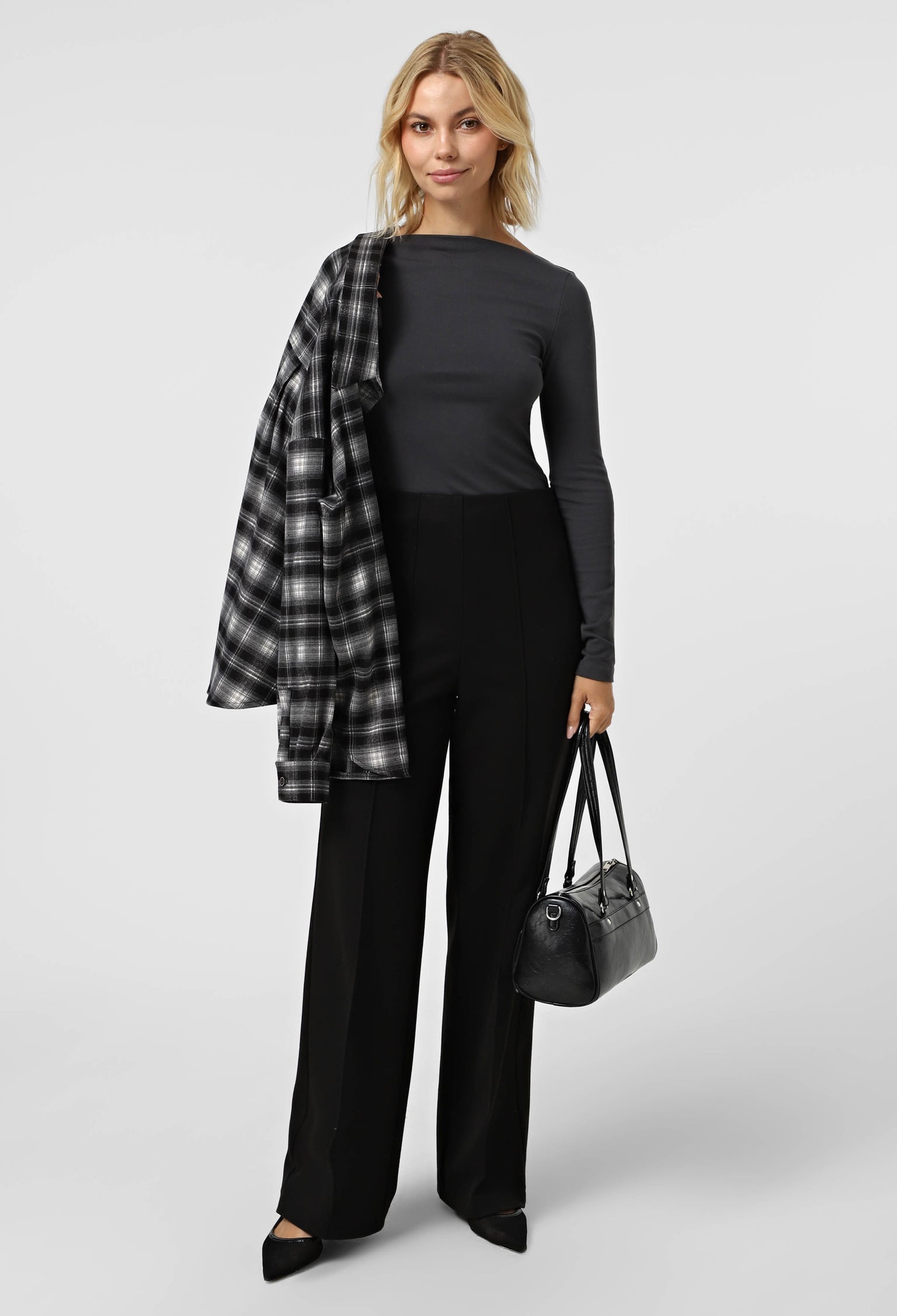 Брюки 9064-2 чорний кашемір 42(р)