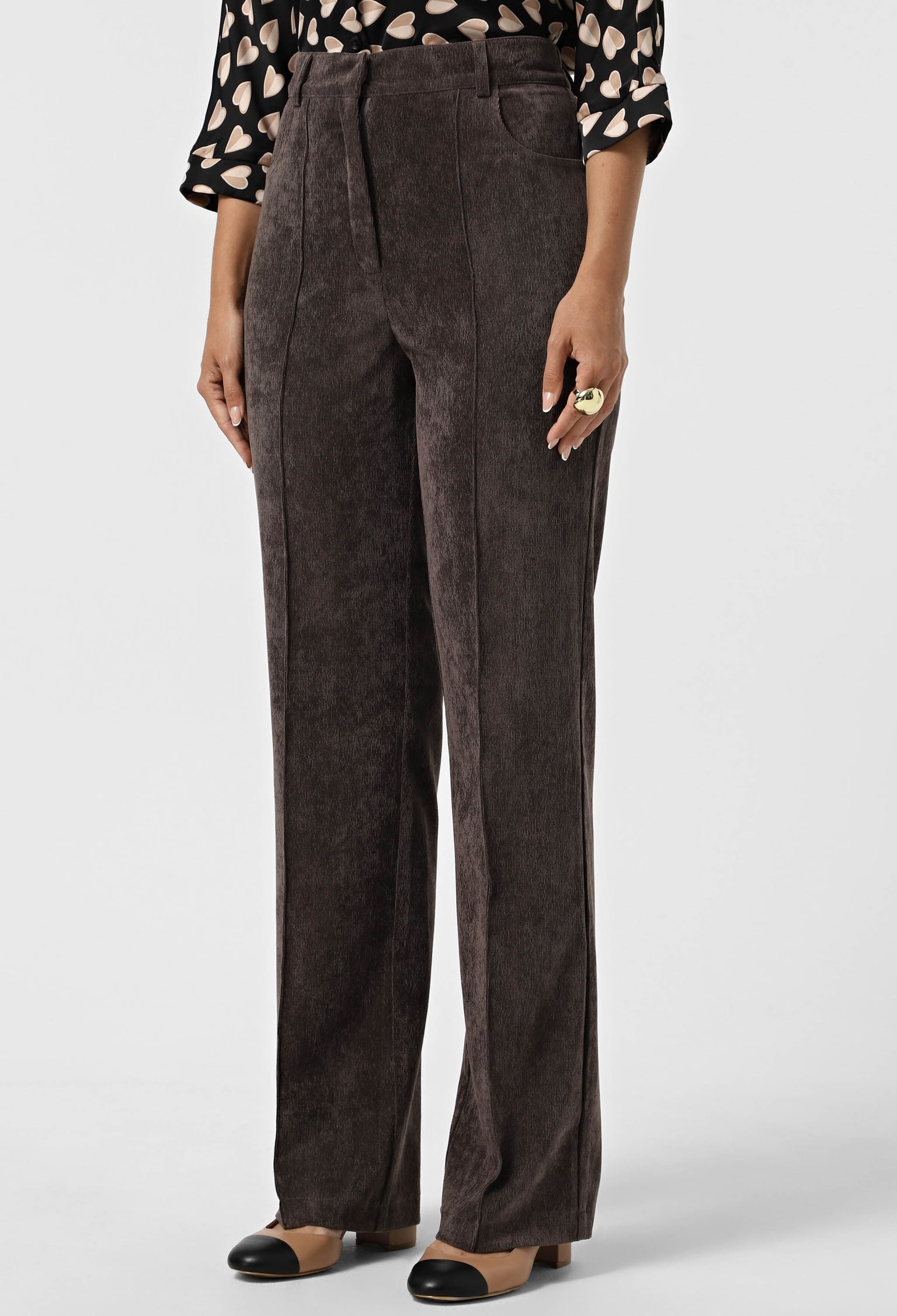 Брюки 9111 шоколадний вельвет 46(р)