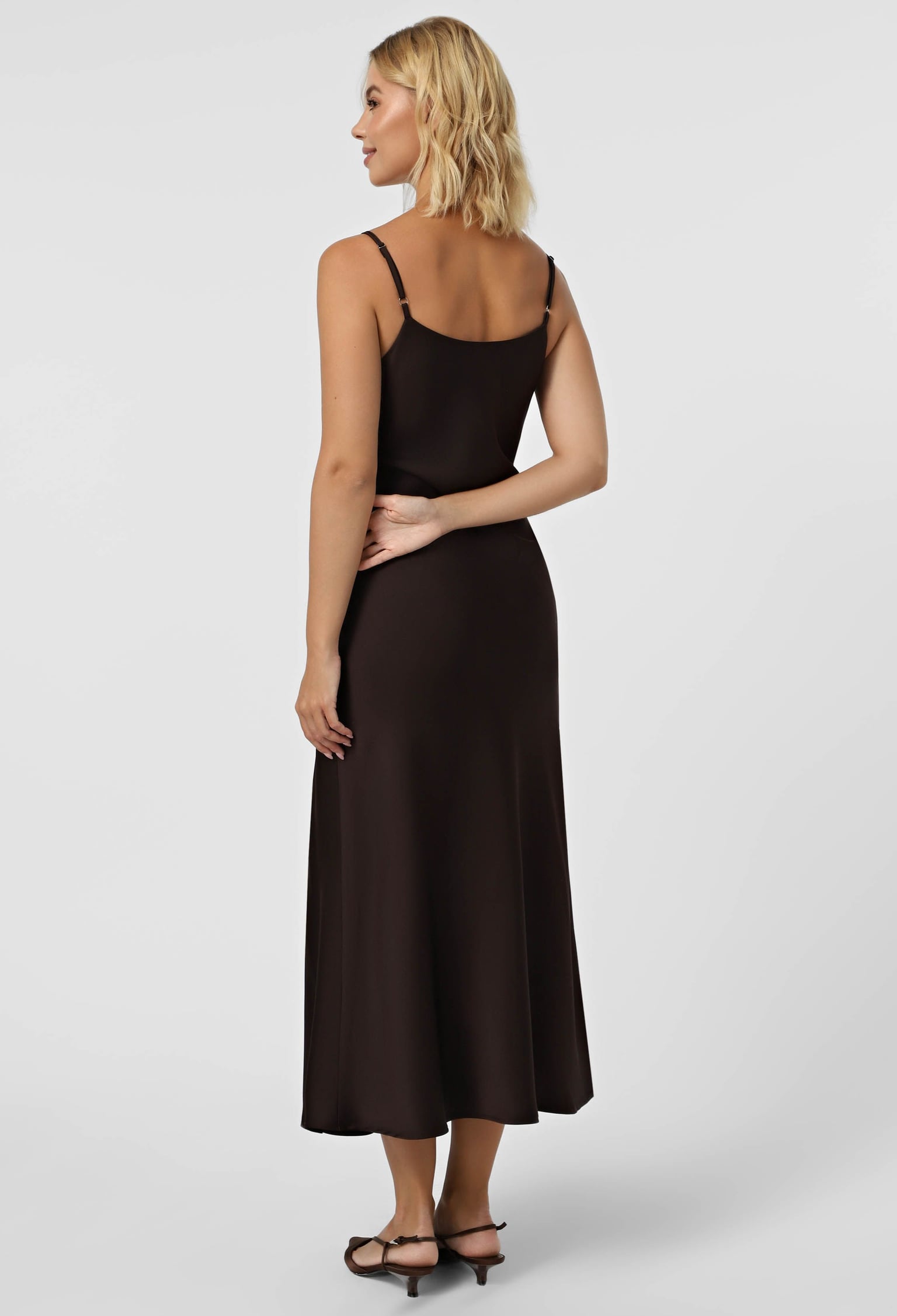 Плаття 7205 шоколадний атлас 38(р)