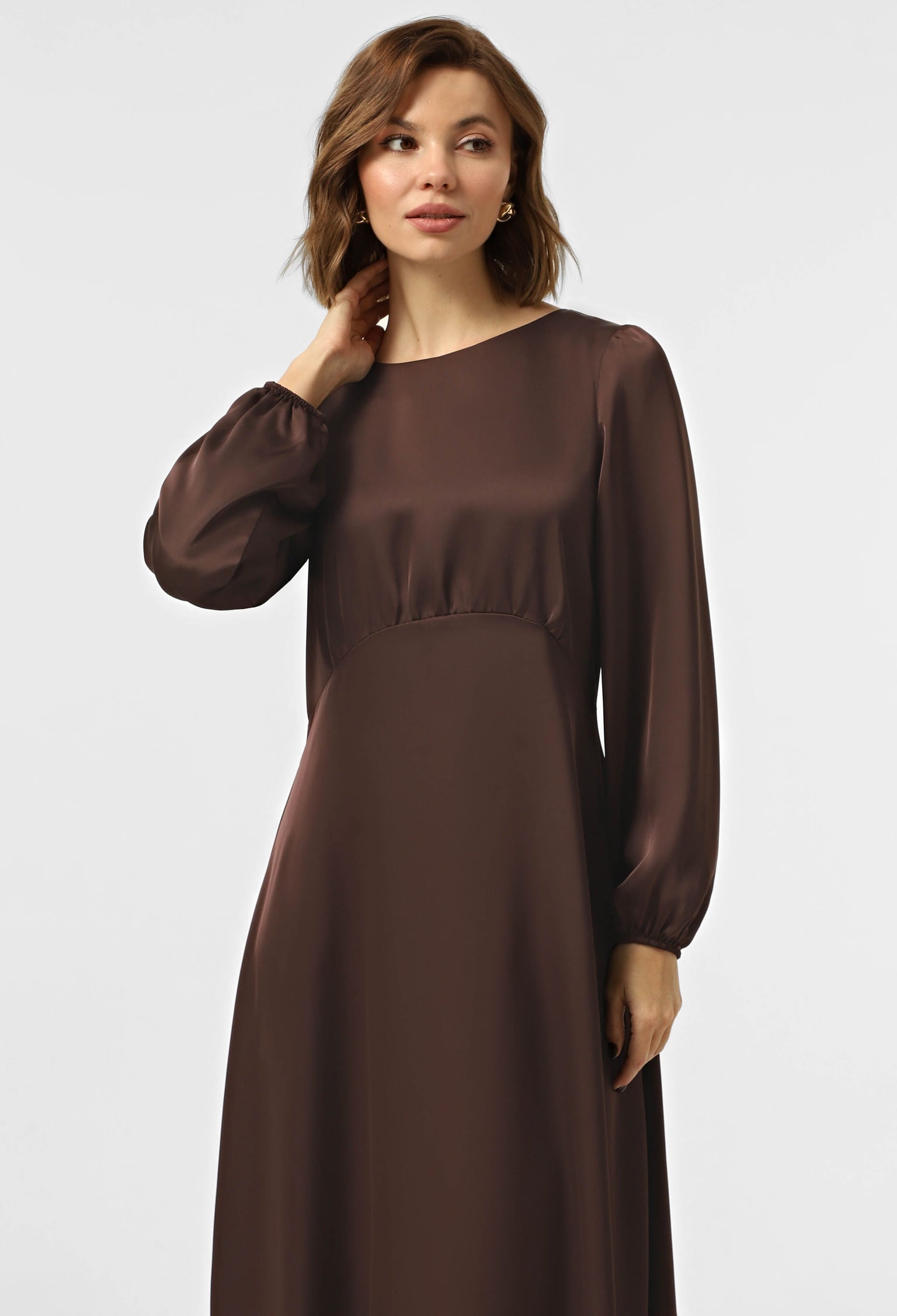 Плаття 7022-13 шоколадний атлас 40(р)