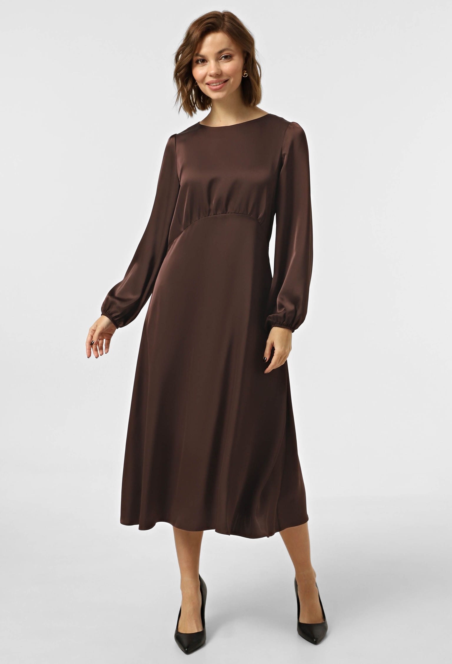 Плаття 7022-13 шоколадний атлас 36(р)
