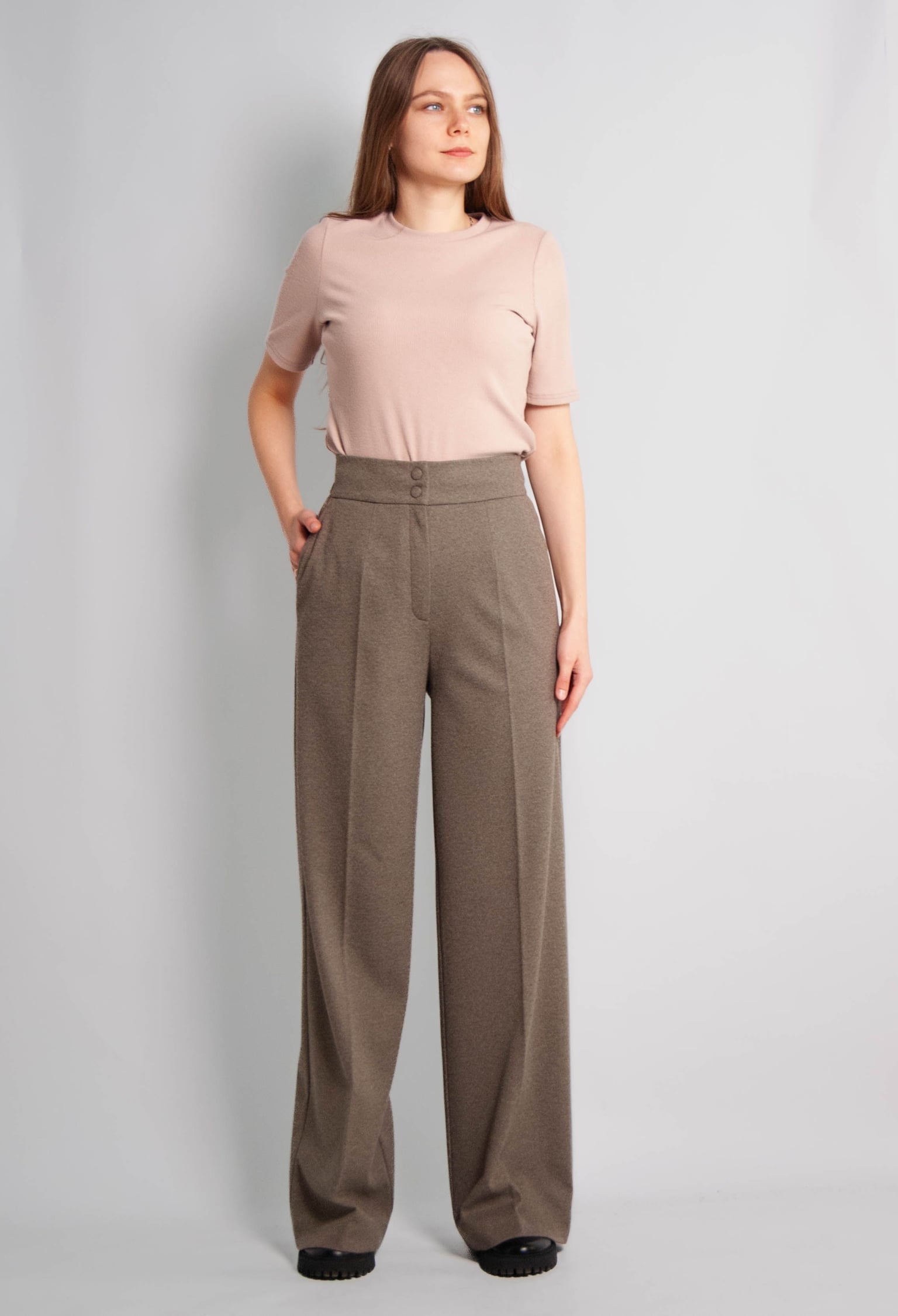 Брюки 9019-1 капучино кашемір 46(р)