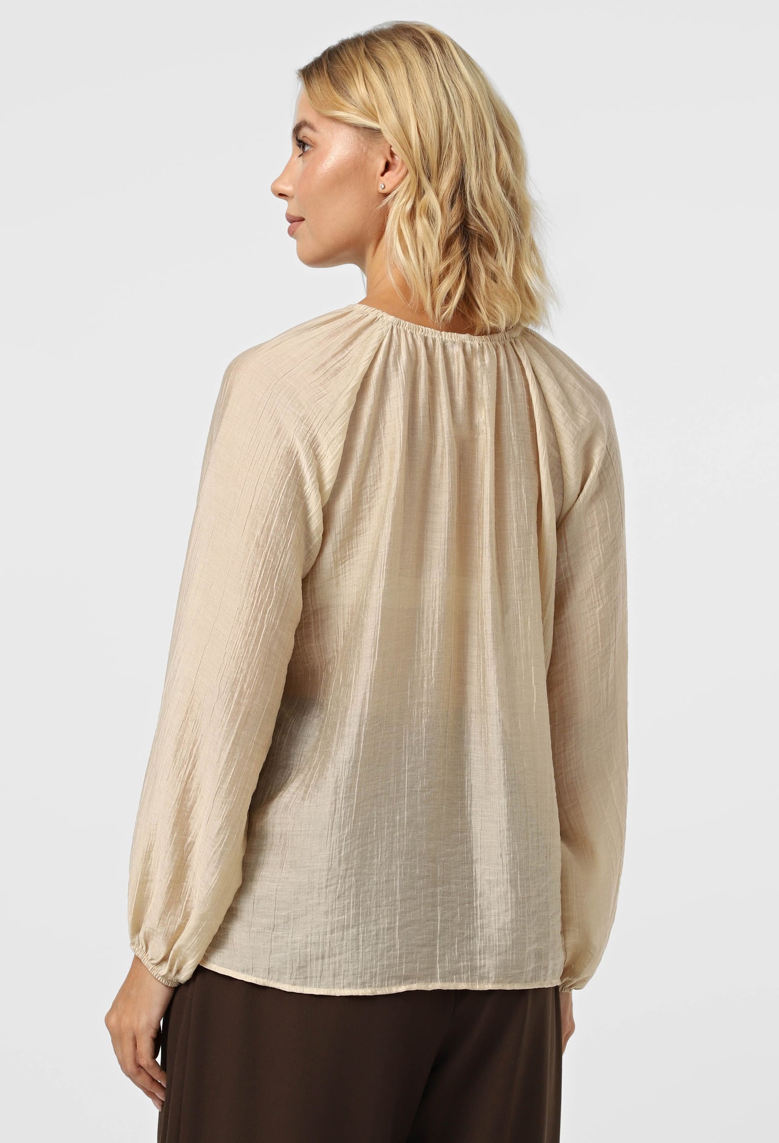 Блузка 5201 екрю жатий батист 42(р)