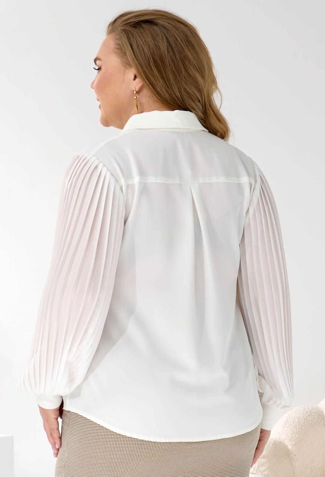 Блузка 5152-1 молочний креп-стрейч 50(р)