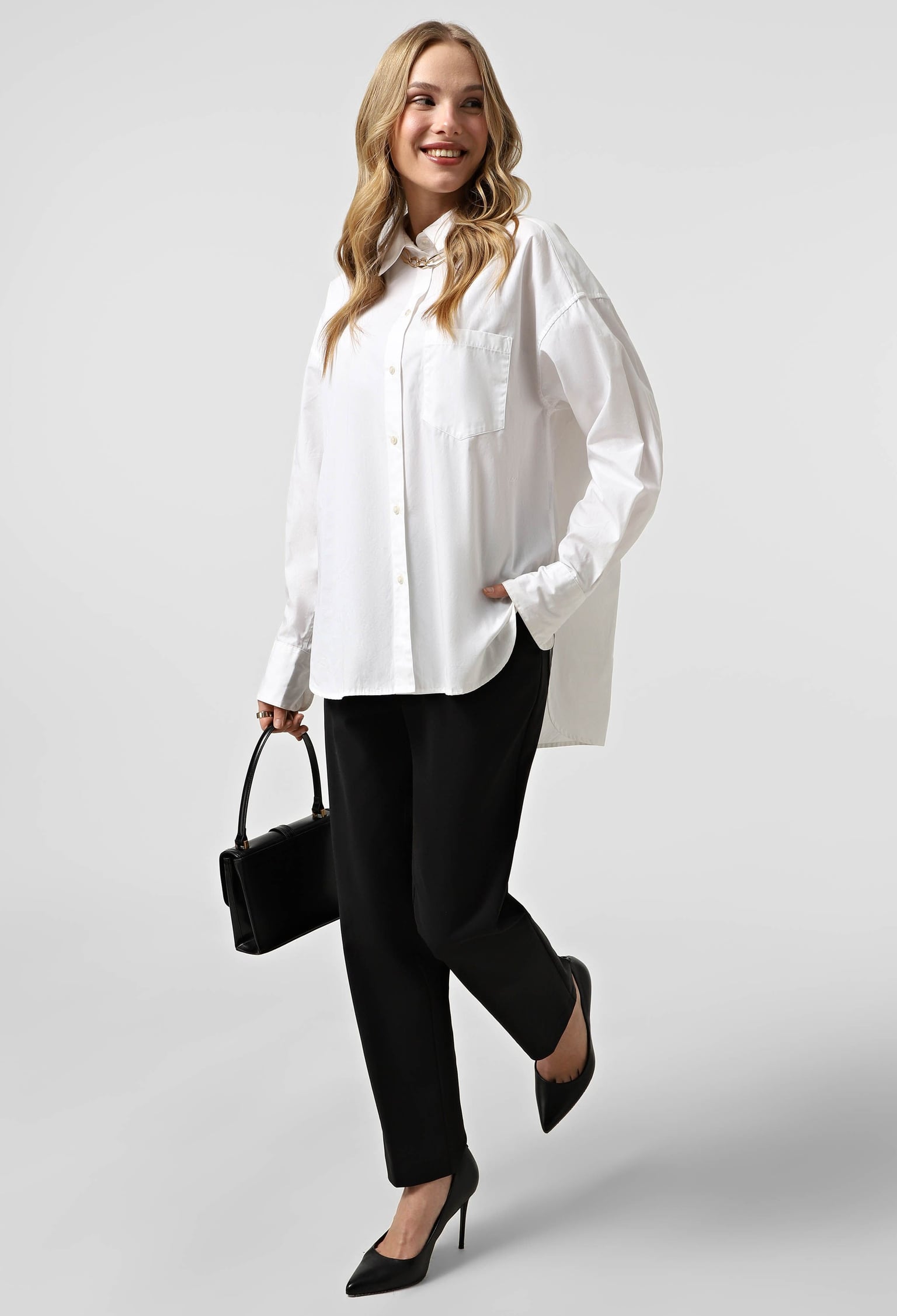 Брюки 9132 чорний котон-нейлон 34(р)