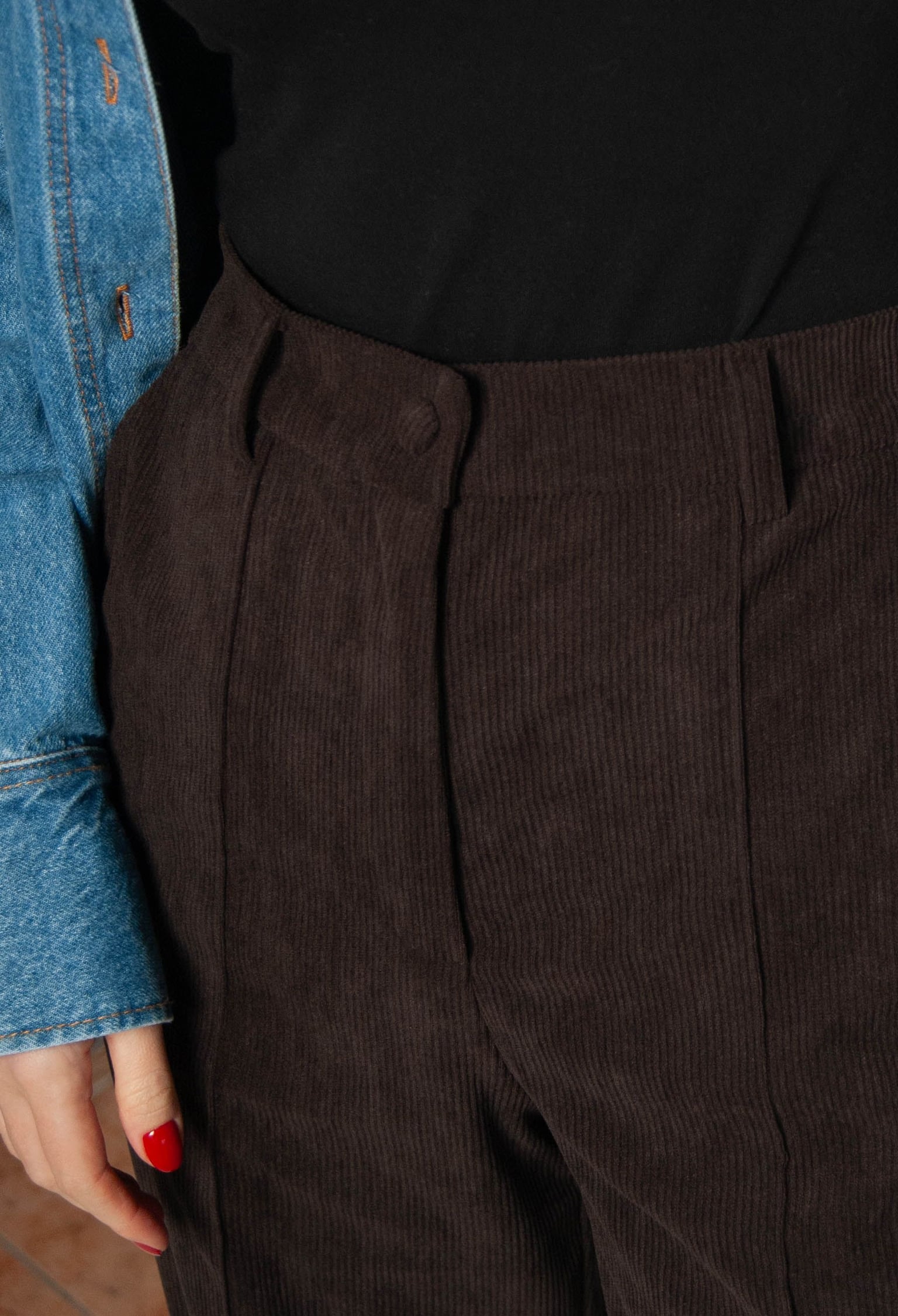 Брюки 9015-11 шоколадний вельвет 36(р)