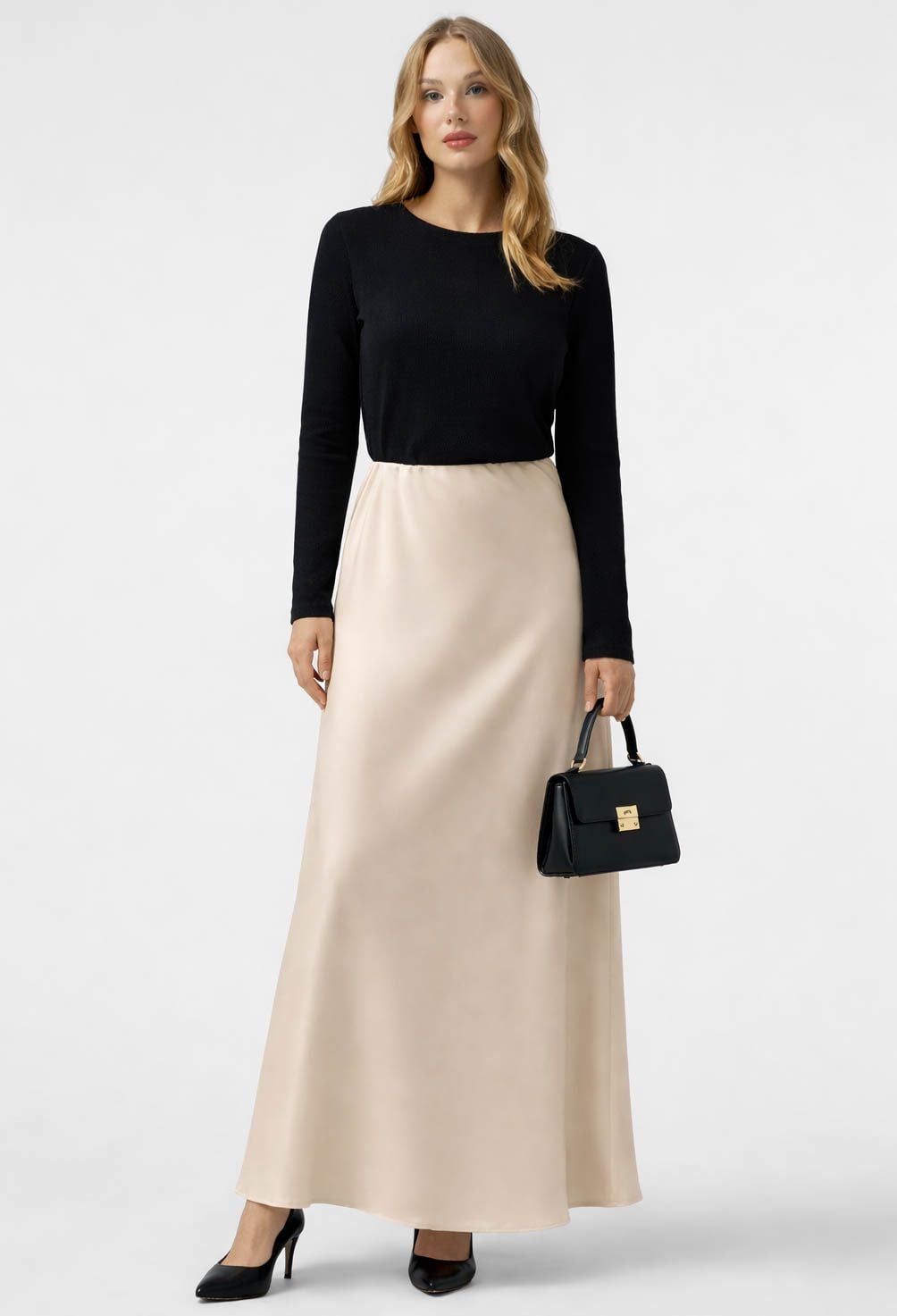 Спідниця 1542-2 екрю атлас 42(р)