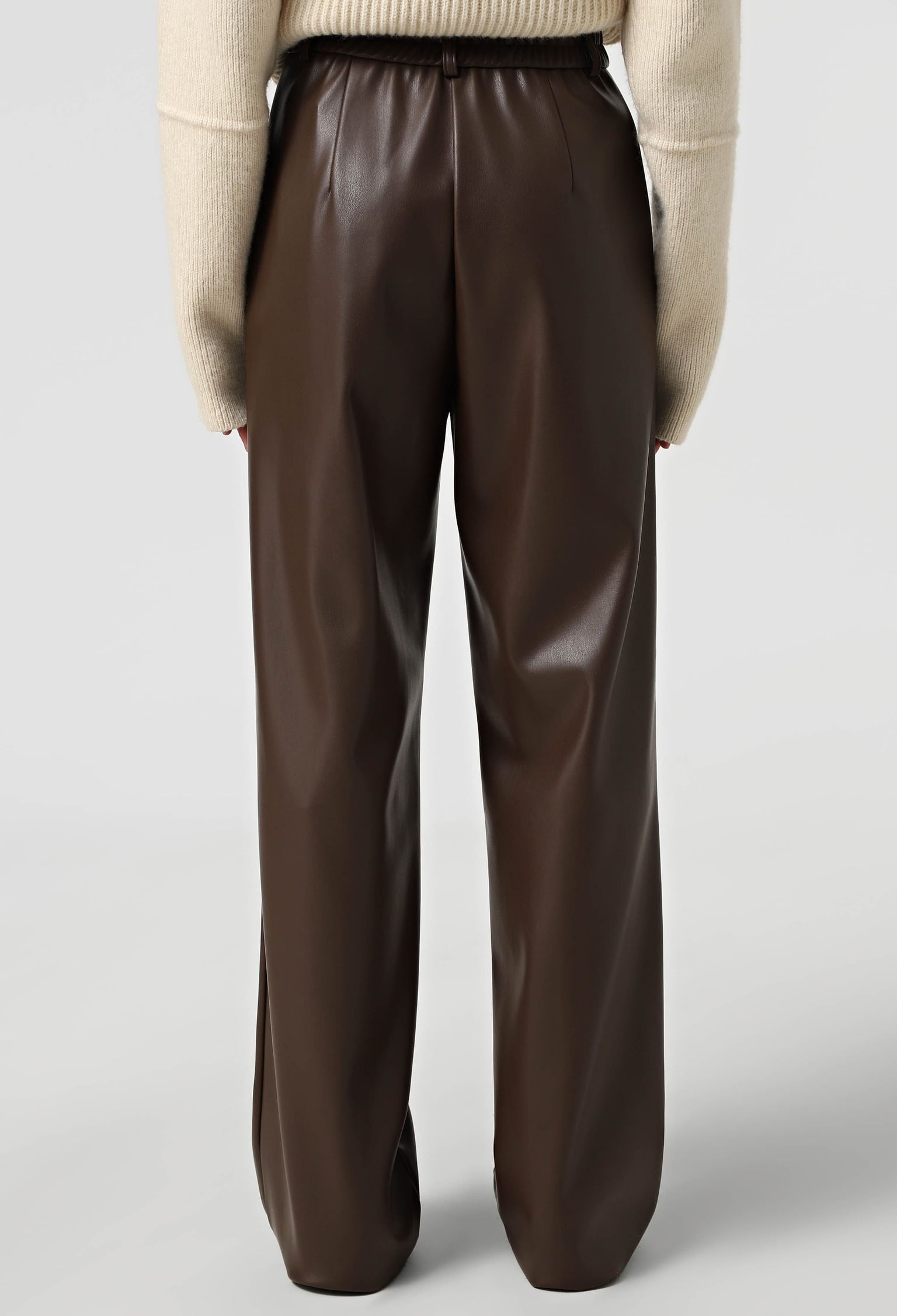 Брюки 9015-10 шоколадний шкіра на замші 44(р)