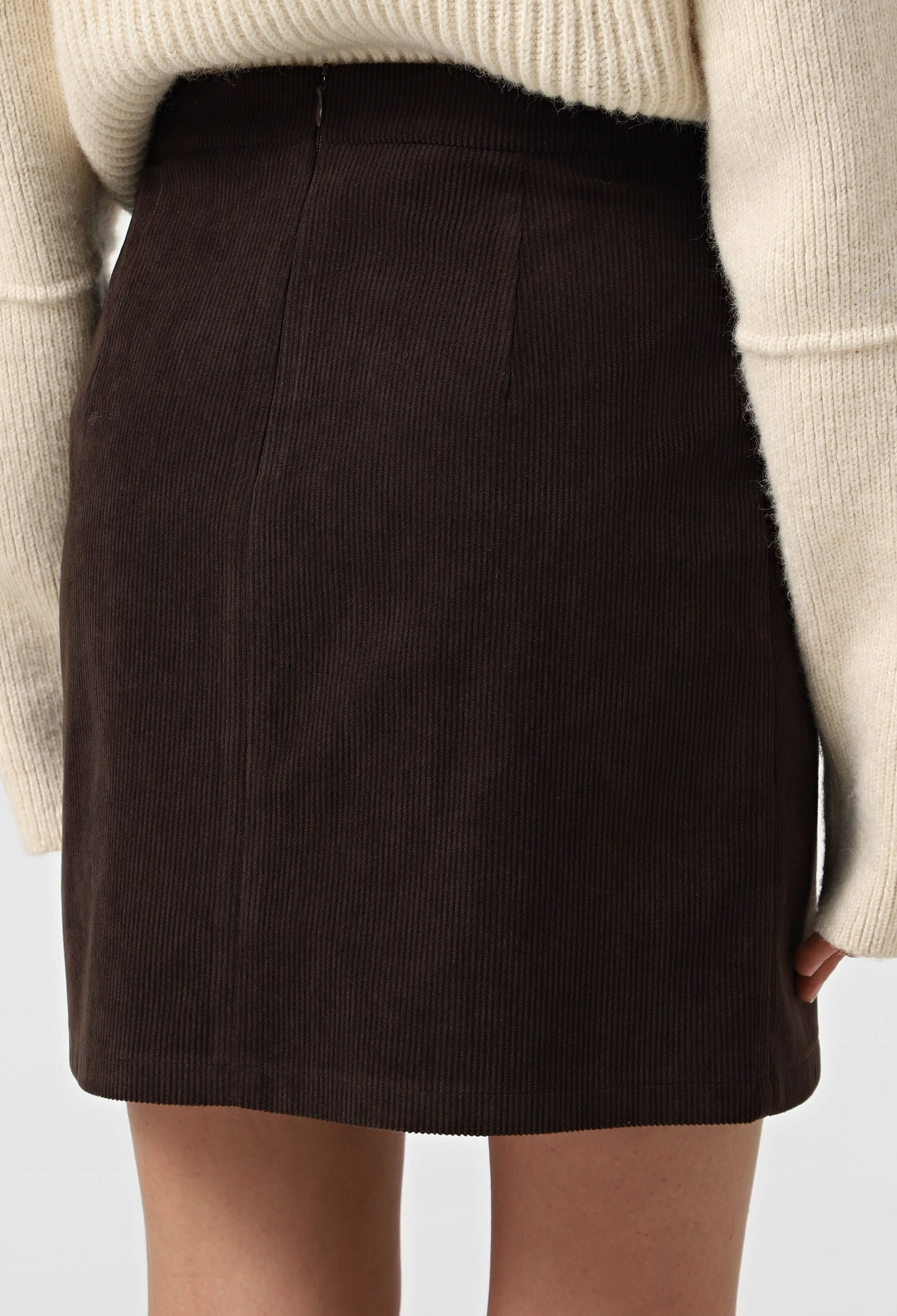 Спідниця 1547 шоколадний вельвет 42(р)