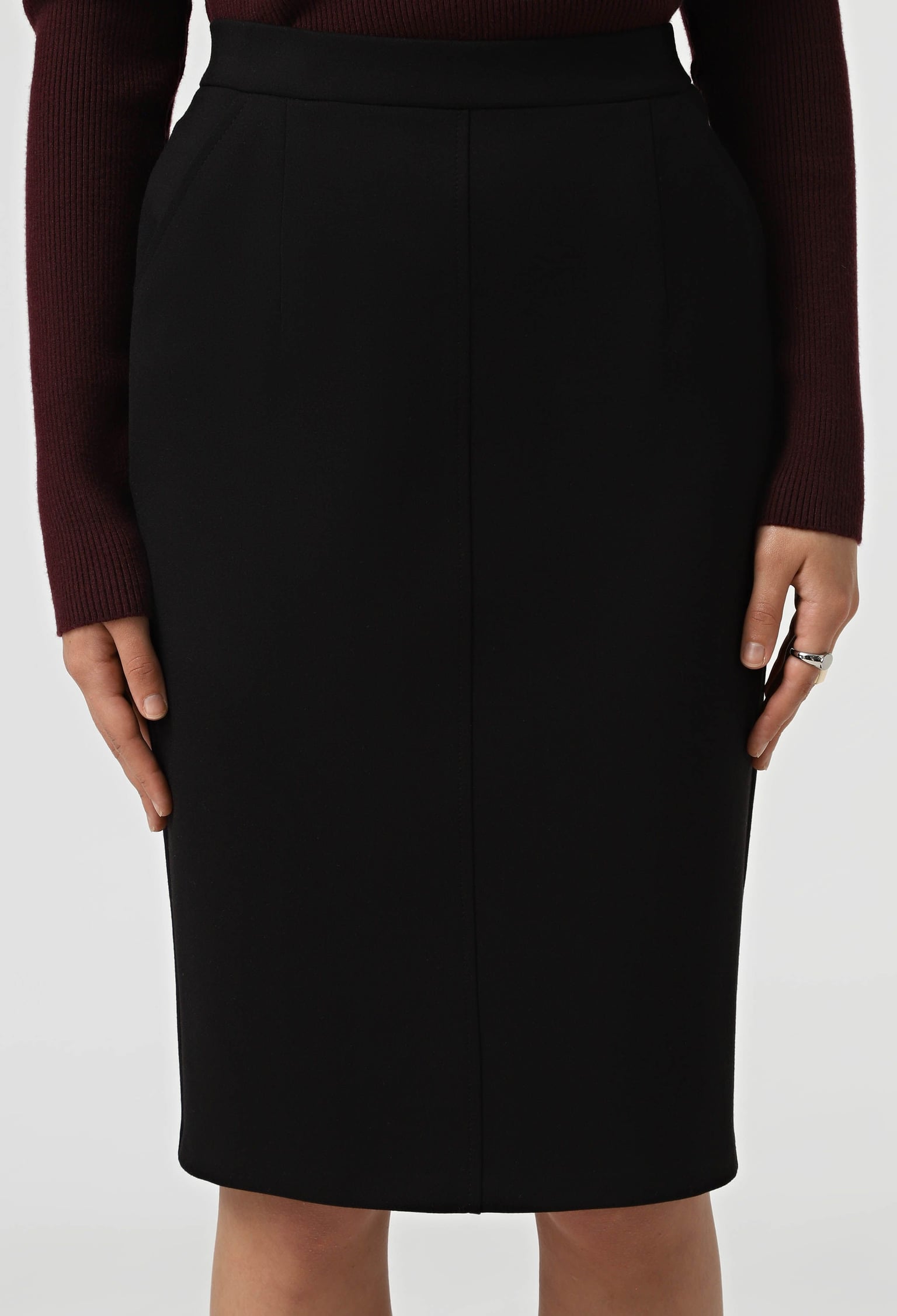 Спідниця 1546 чорний трикотаж 42(р)