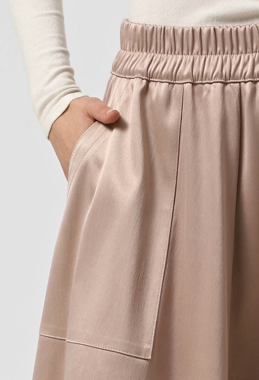 Спідниця 1371-2 бежевий атлас 44(р)