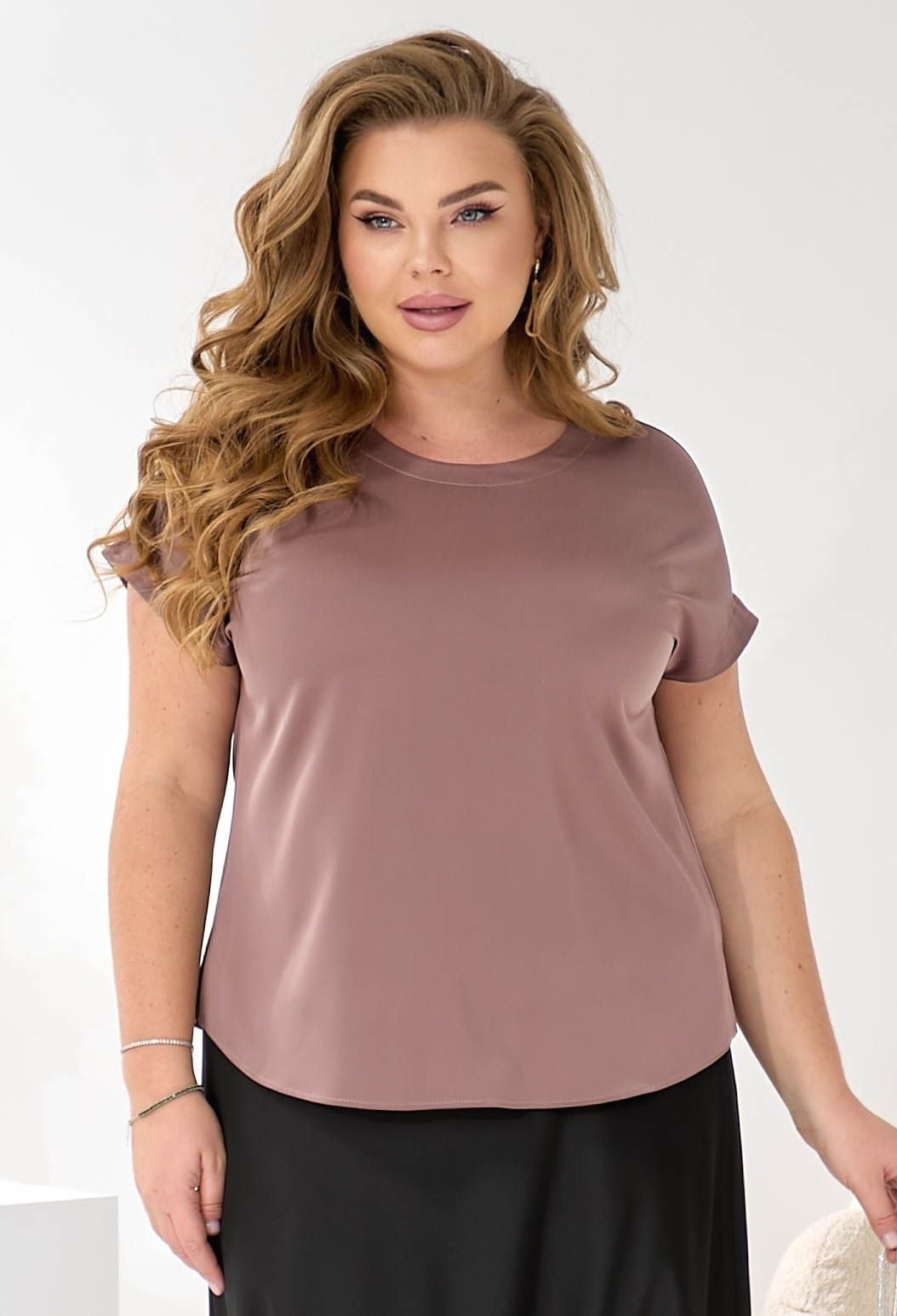 Блузка 5140-7 капучино атлас 44(р)