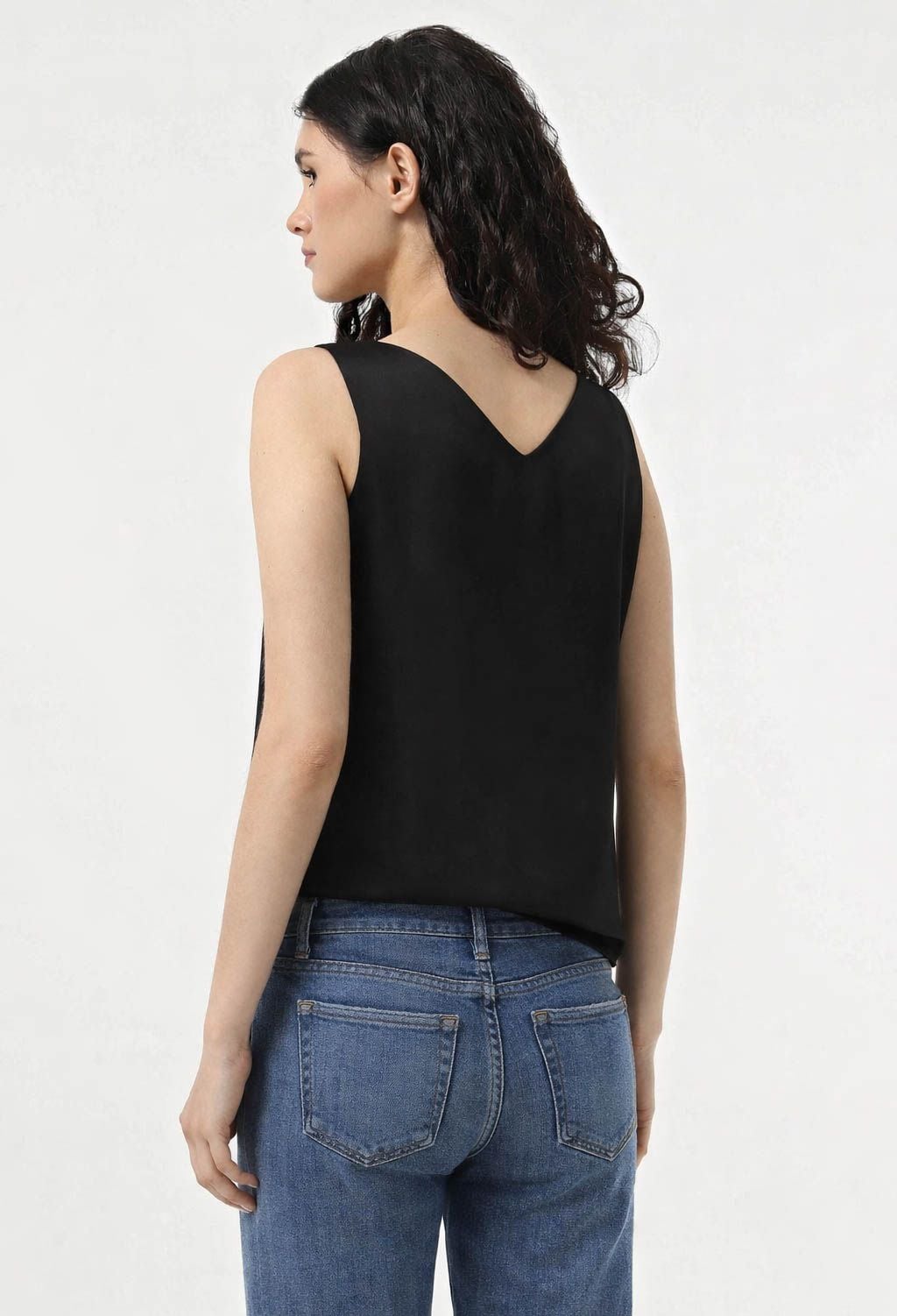 Блузка 5117-9 чорний атлас 44(р)