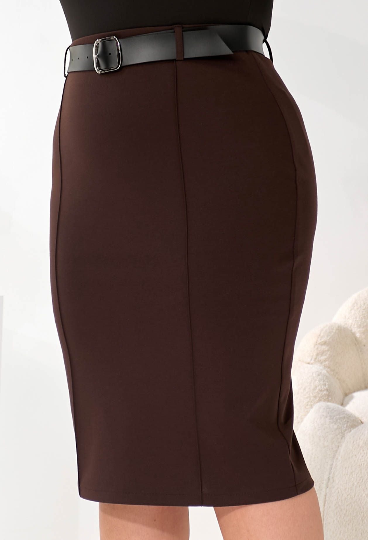Спідниця 1543 шоколадний трикотаж 44(р)