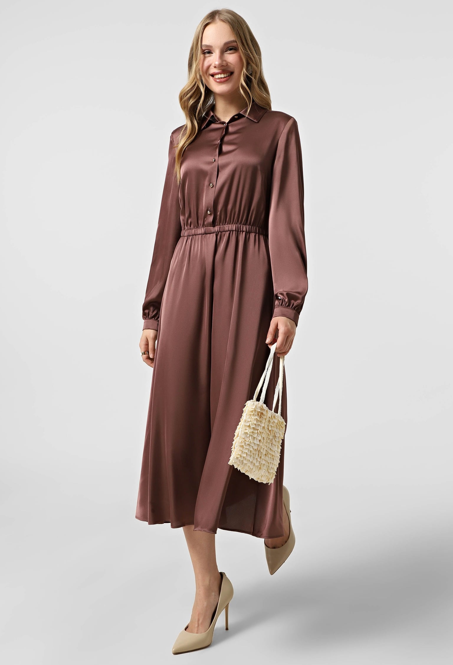 Плаття 7088-2 шоколадний шовк-армані 38(р)