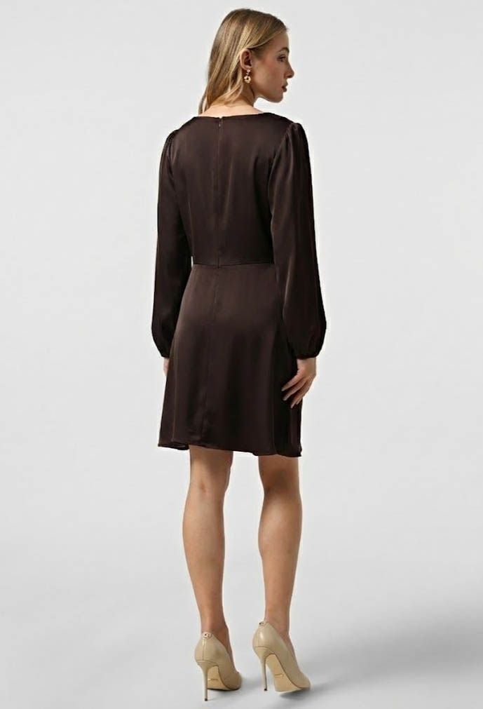 Плаття 7190-2 шоколадний атлас 42(р)