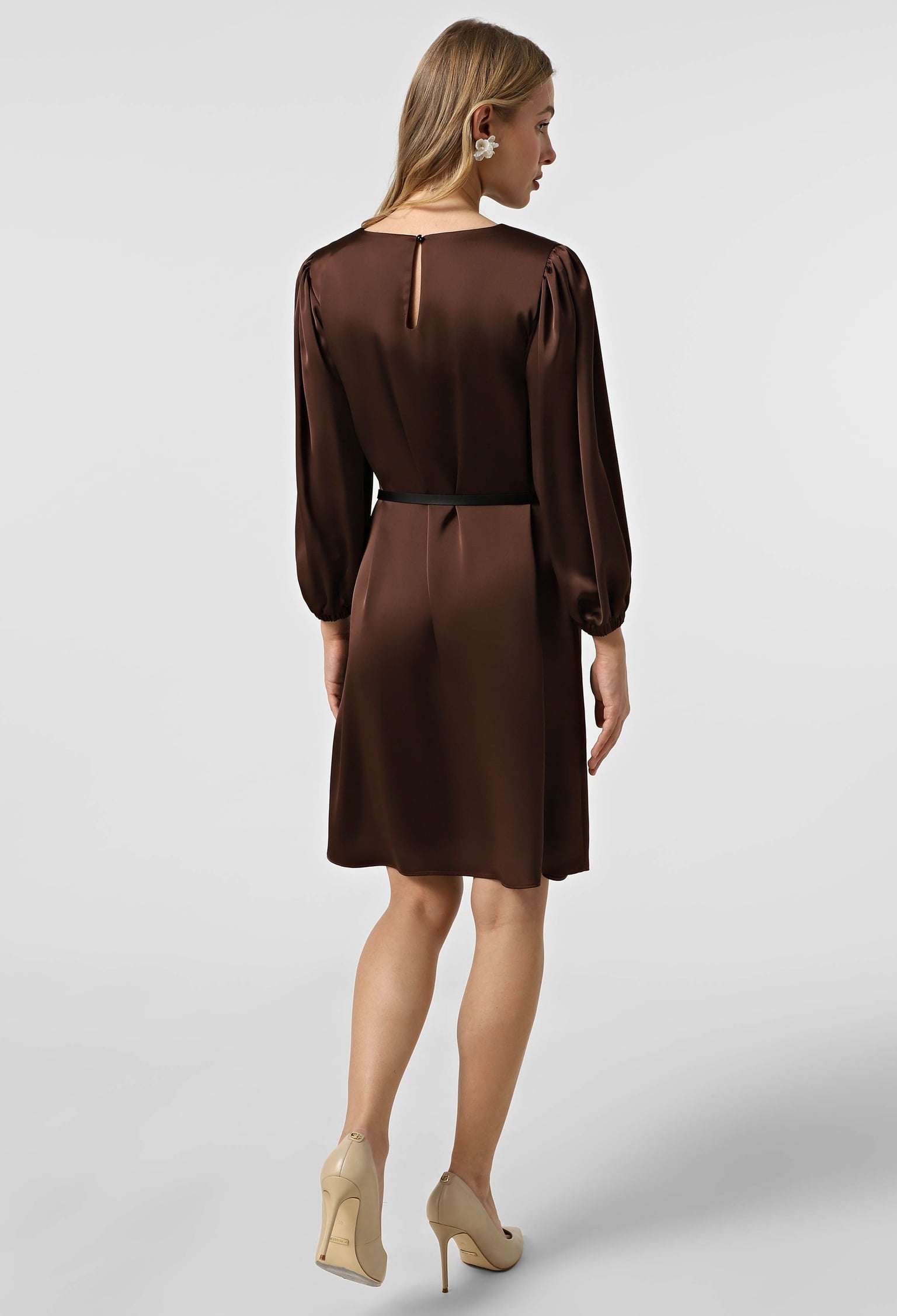 Плаття 7113-6 шоколадний атлас 38(р)