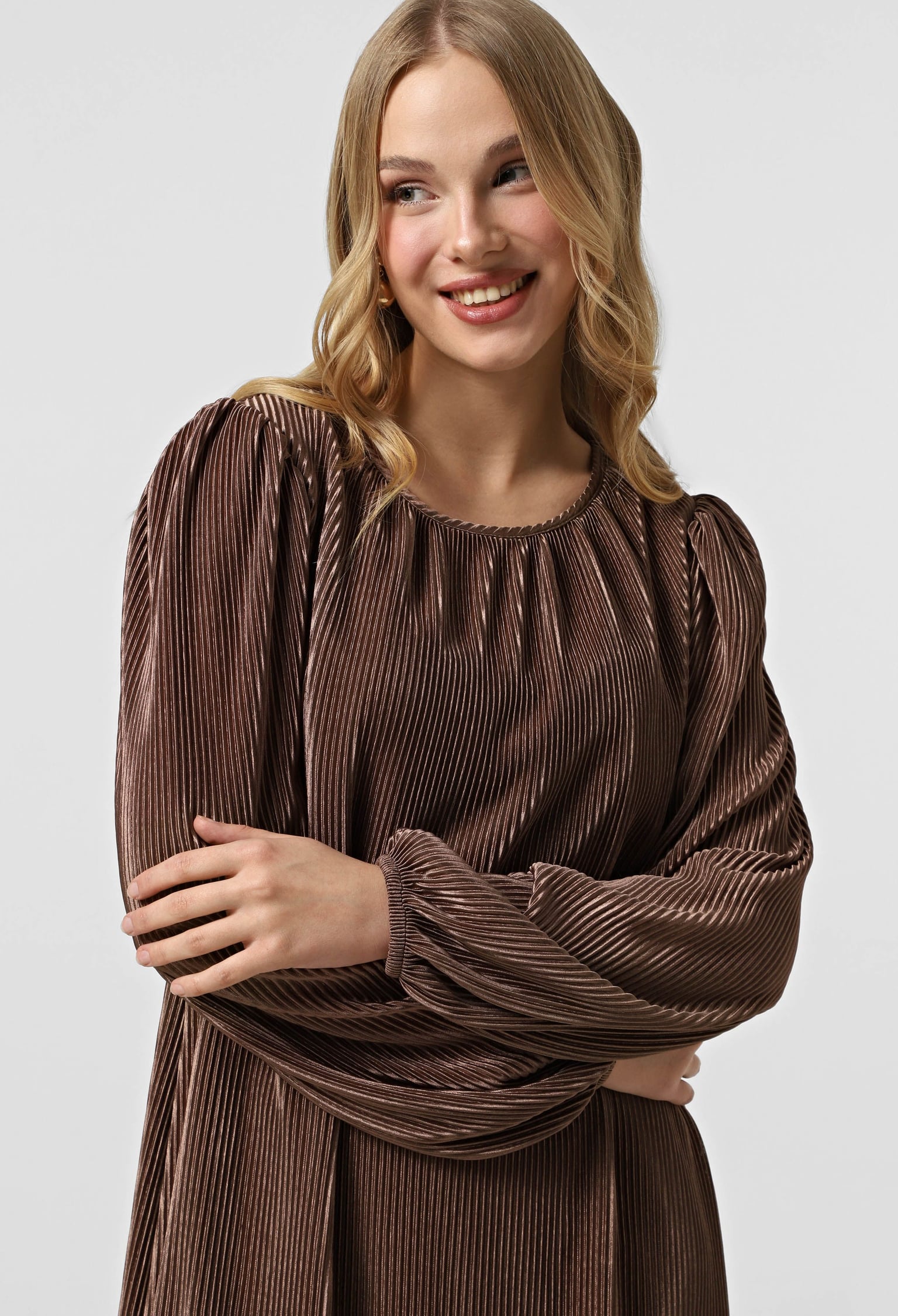 Плаття 7218 капучино сатин-гофре 38(р)