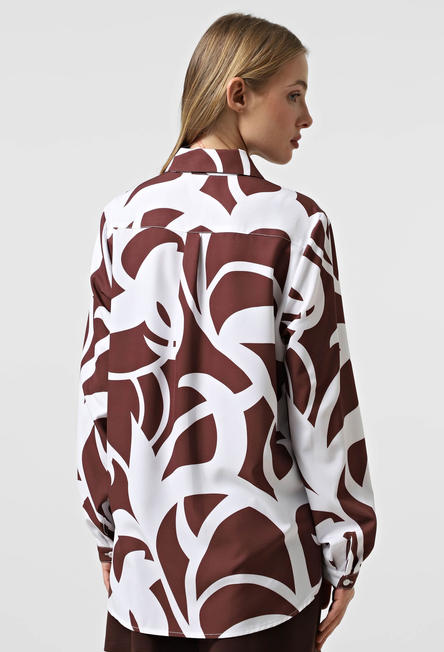 Блузка 5069-3 білий, принт софт 46(р)