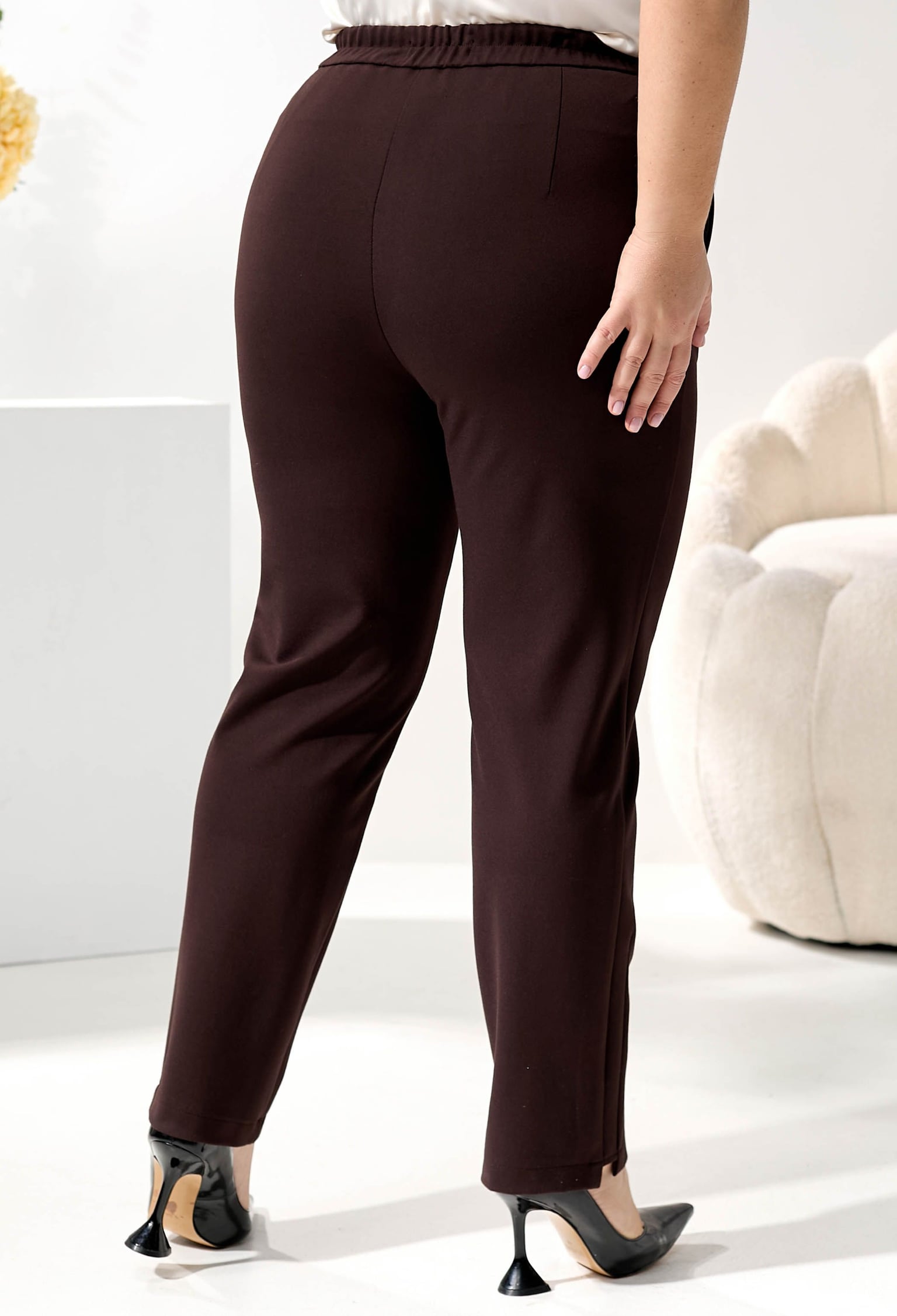 Брюки 9073-2 шоколадний трикотаж 46(р)