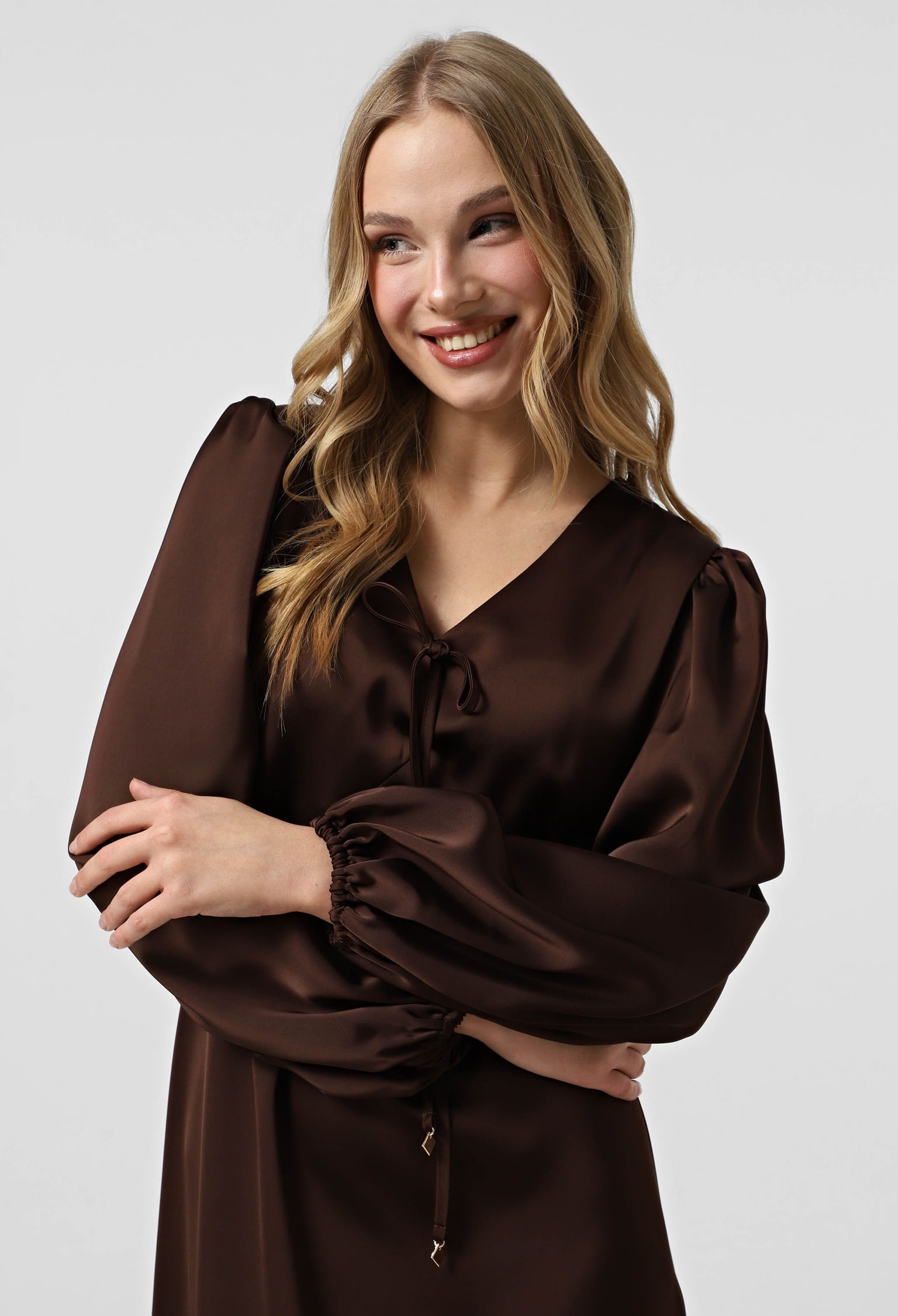 Плаття 7220 шоколадний атлас 38(р)