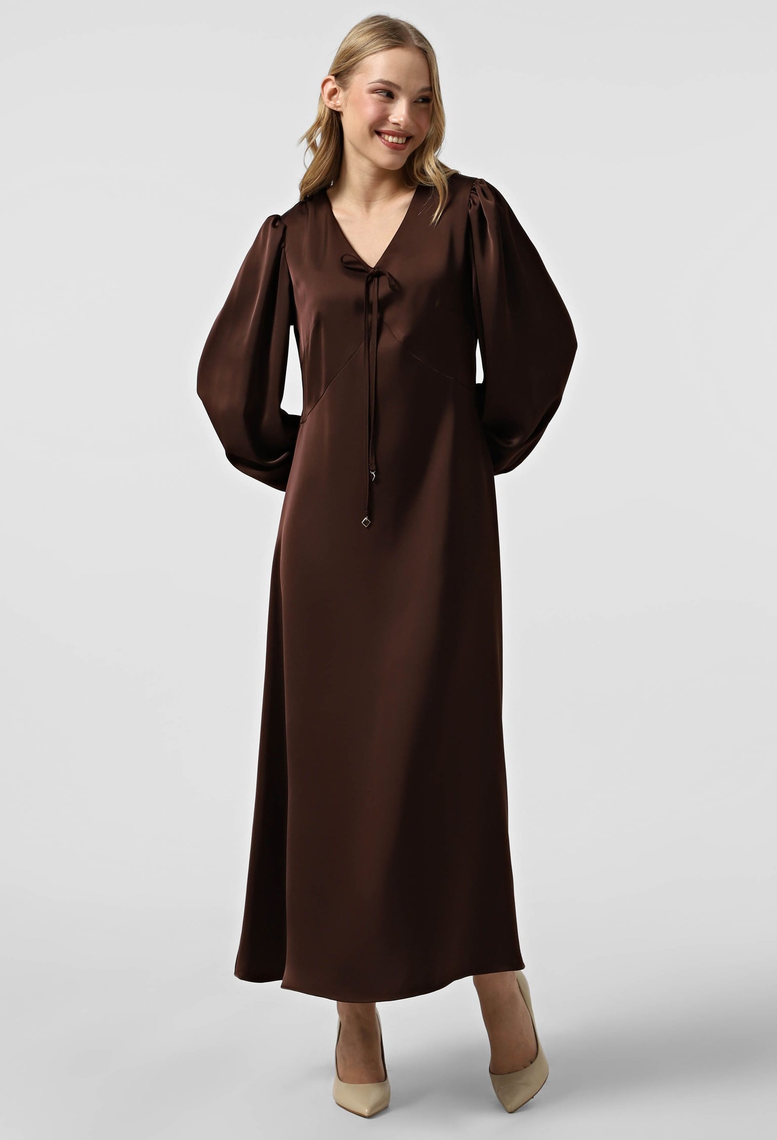 Плаття 7220 шоколадний атлас 36(р)