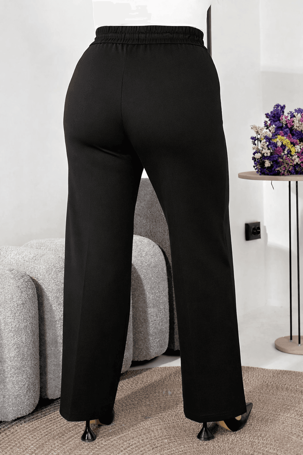 Брюки 9105-3 чорний костюмка 46(р)