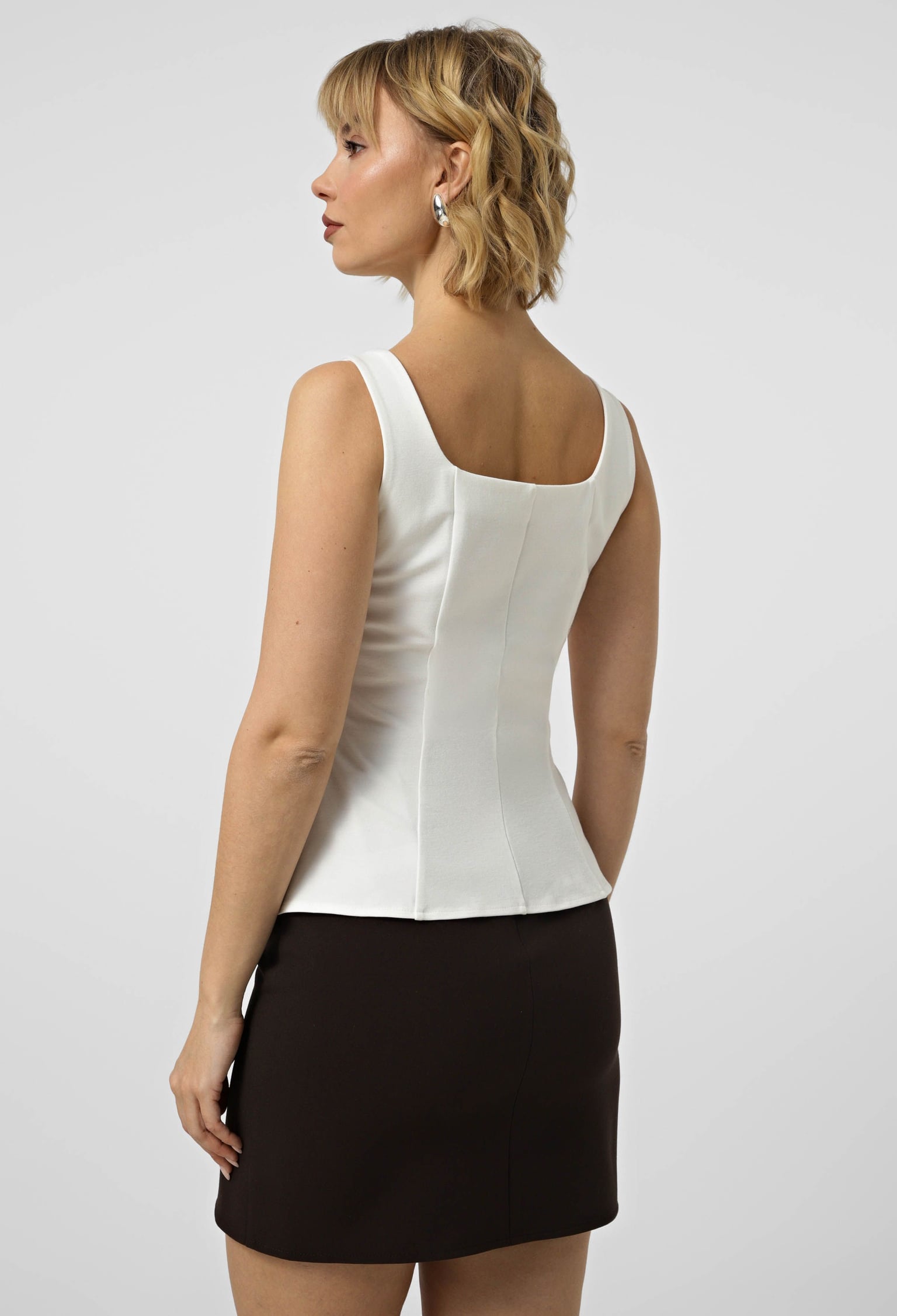 Блузка 5209 молочний трикотаж 42(р)