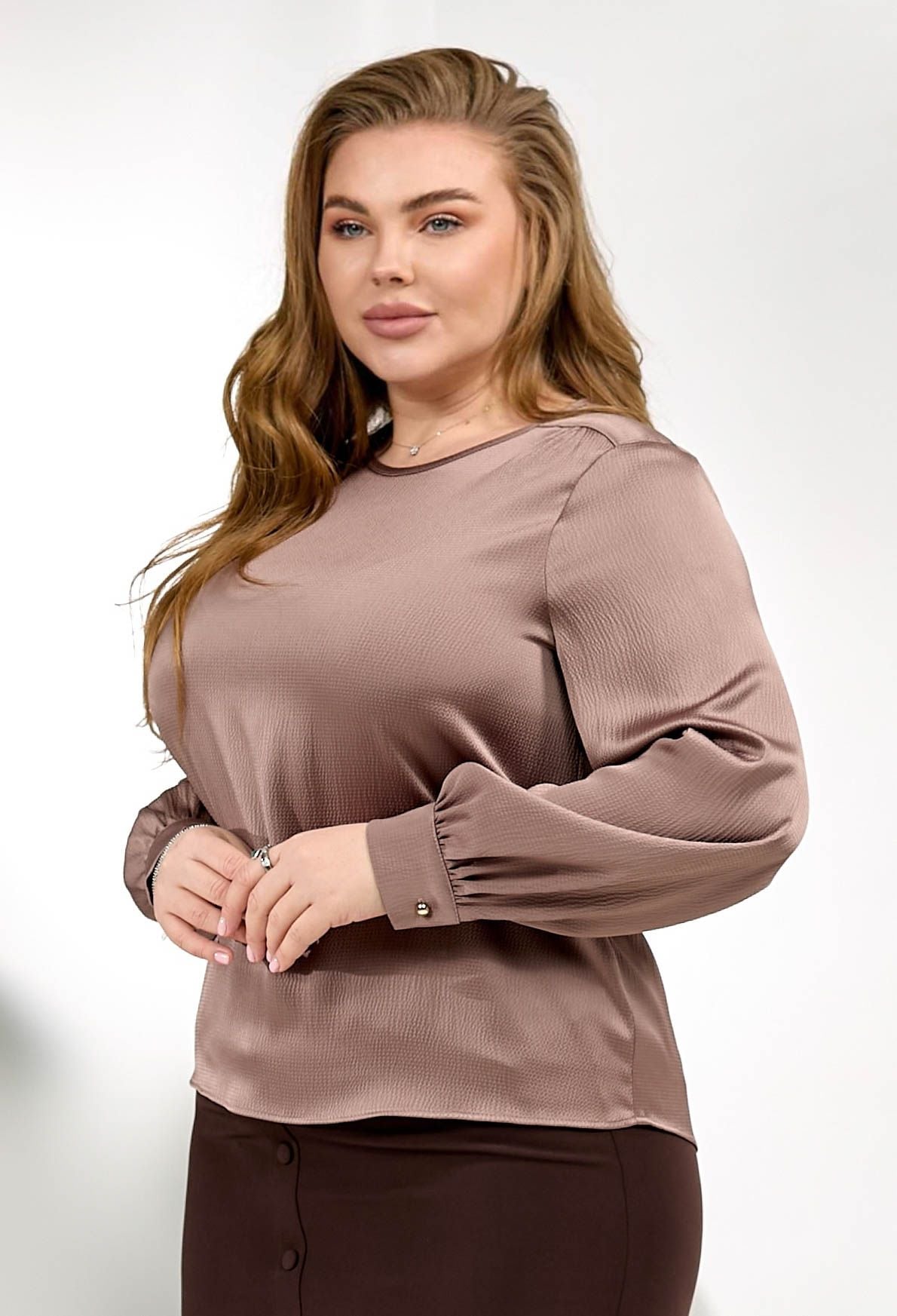 Блузка 5097-1 капучино шовк-жатка 44(р)