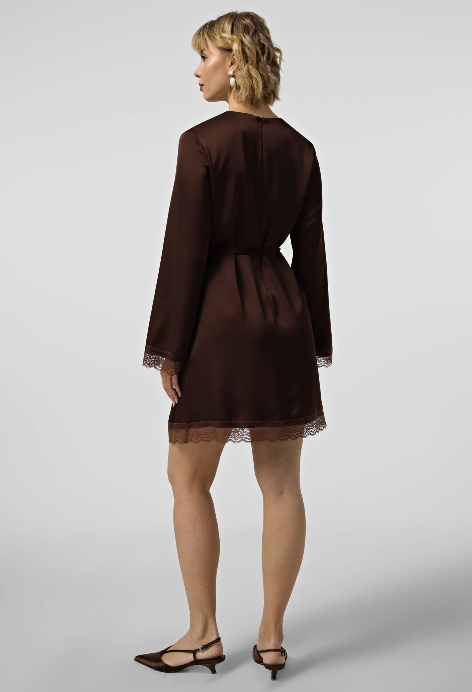 Плаття 7223 шоколадний атлас 42(р)