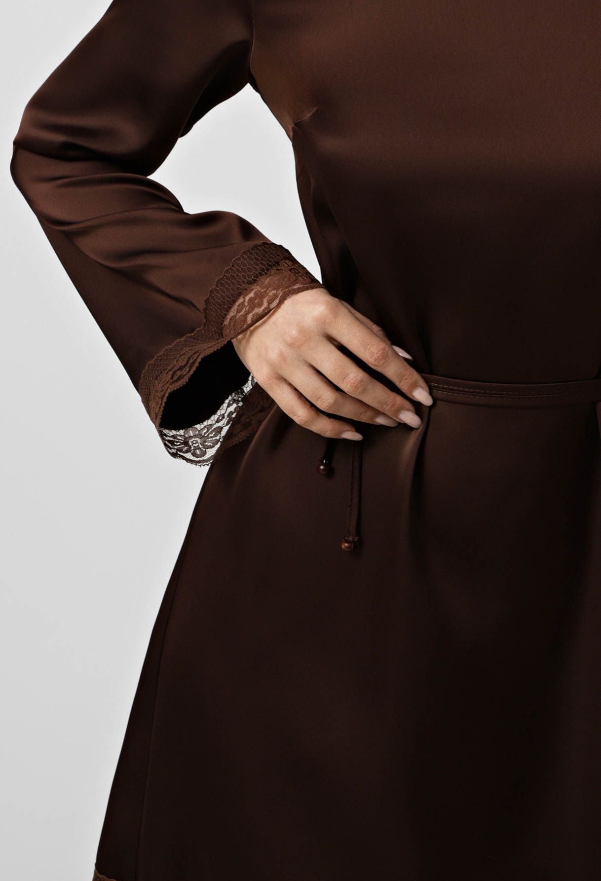 Плаття 7223 шоколадний атлас 42(р)