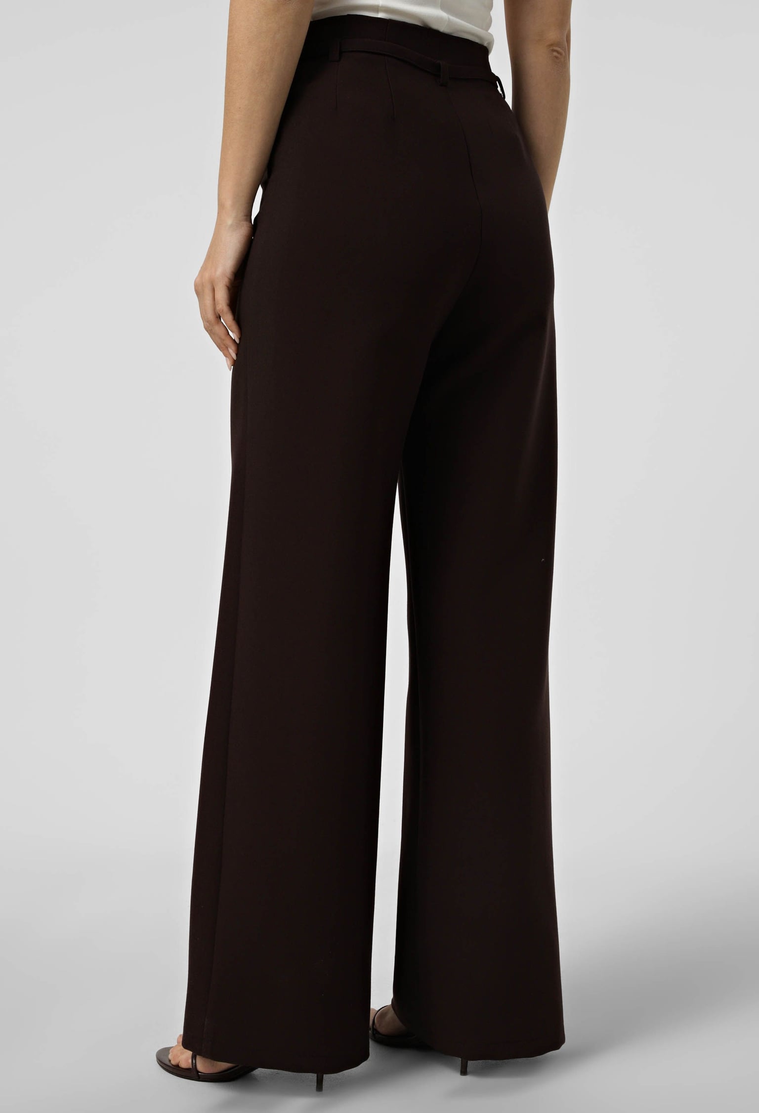 Брюки 9148 шоколадний костюмка 34(р)