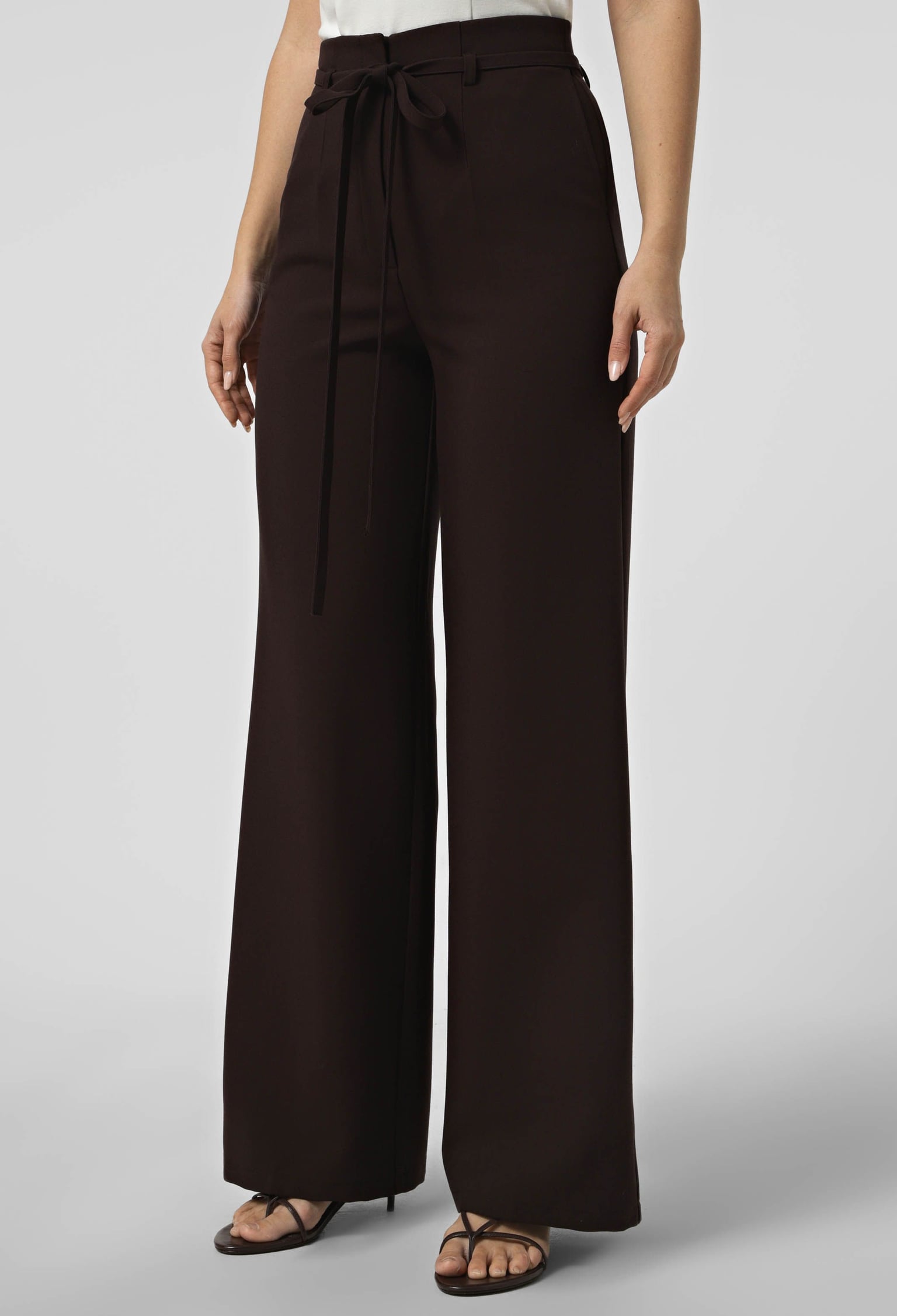 Брюки 9148 шоколадний костюмка 34(р)