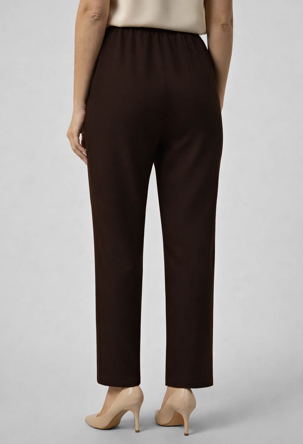 Брюки 9149-1 шоколадний костюмка 36(р)