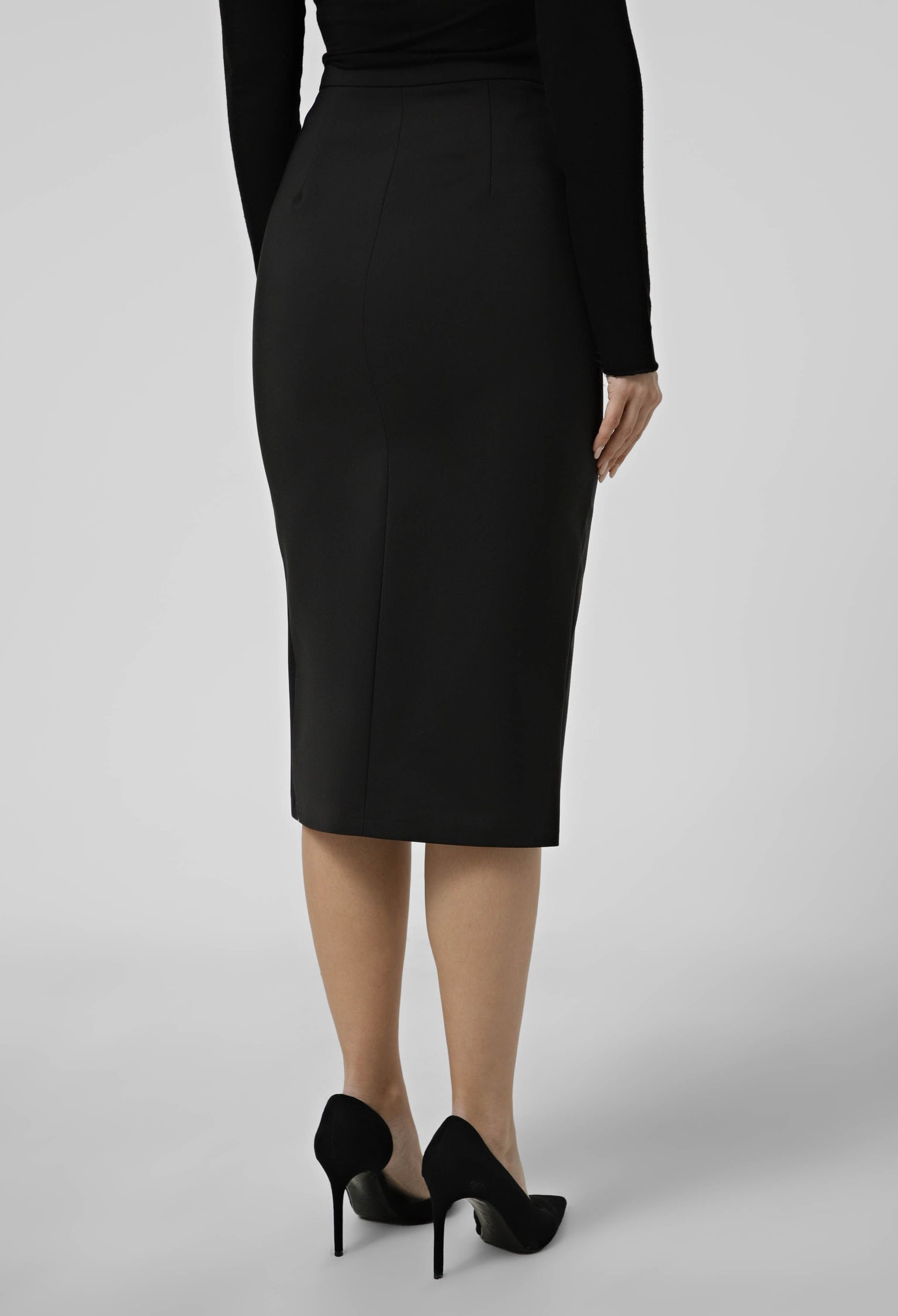 Спідниця 1466-1 чорний костюмка 40(р)