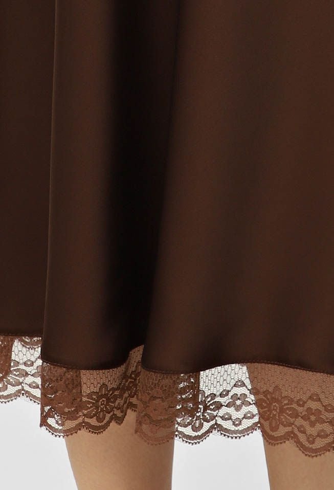 Спідниця 1536-1 шоколадний атлас 42(р)