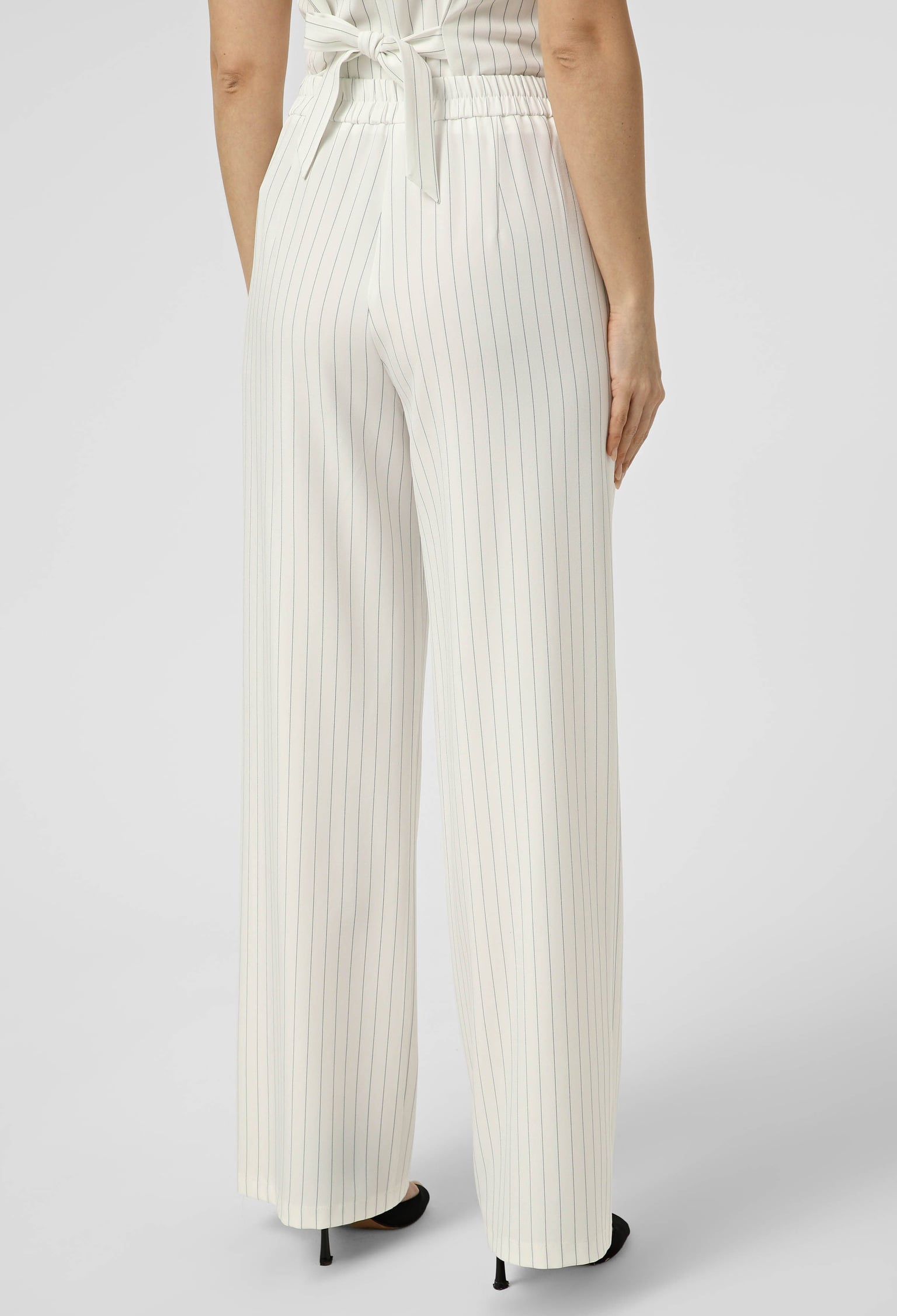 Брюки 9912-3 білий тіар-смужка 38(р)