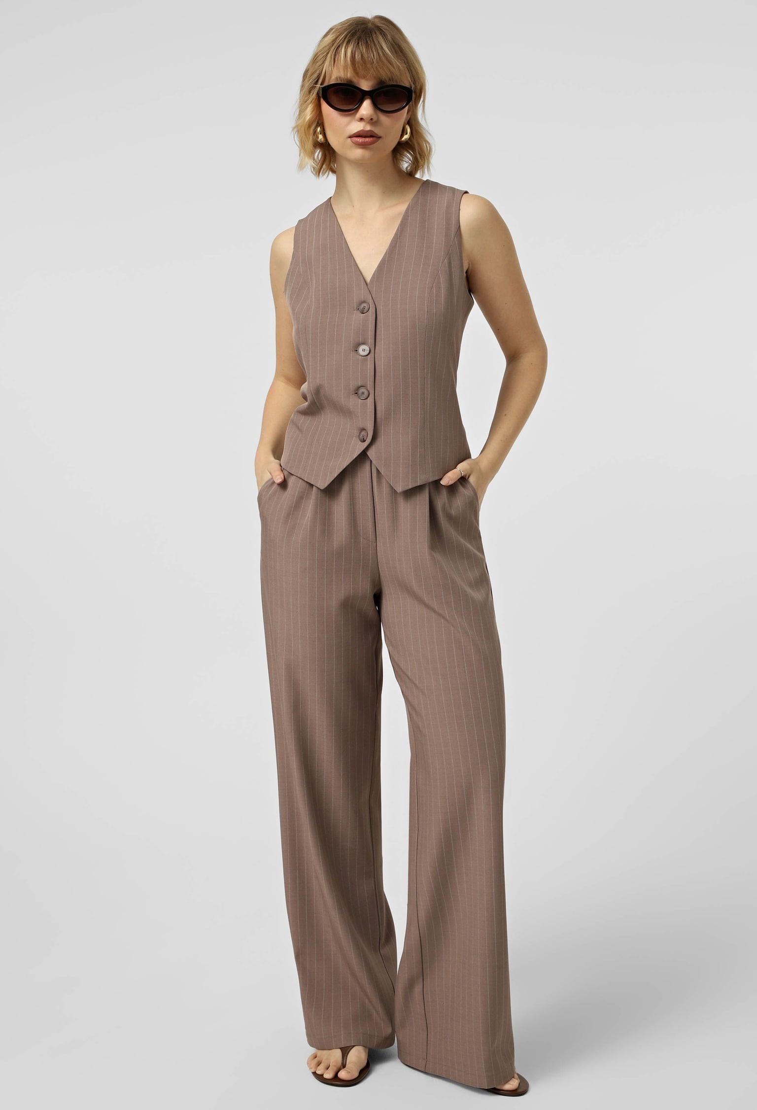 Брюки 9912-4 капучино тіар-смужка 38(р)