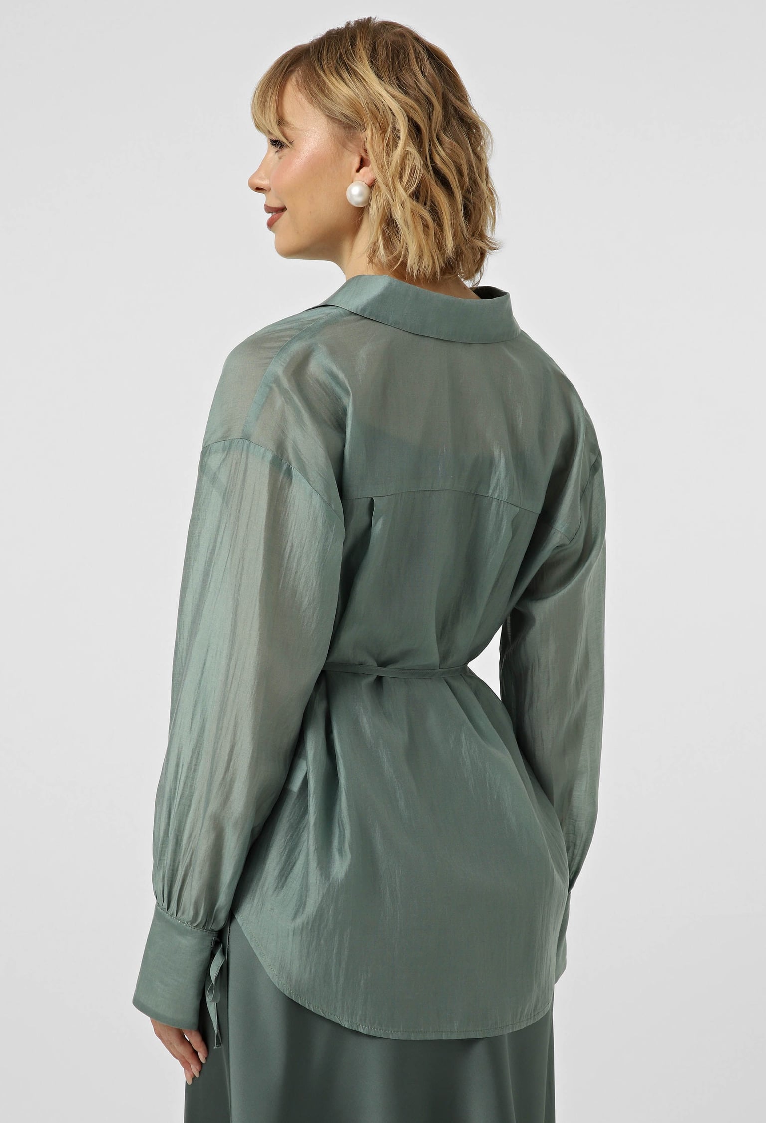 Блузка 5219 зелений батист 42(р)